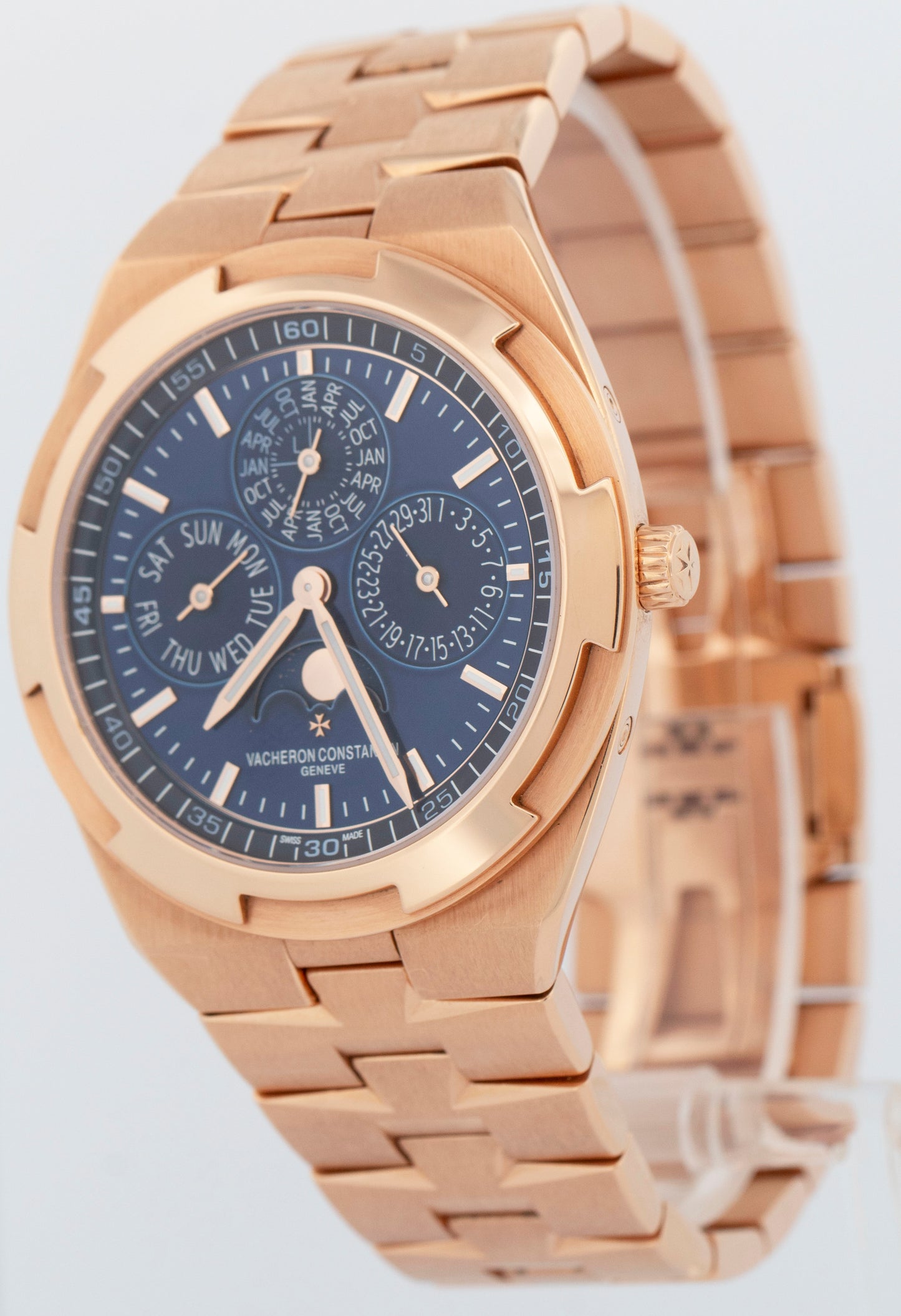 Vacheron Constantin Overseas Perpetual Calendar Blue 18K Rose Gold 4300V BOX