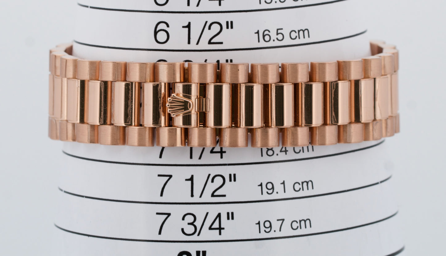 Rolex Day-Date II 41mm President Brown CHOCOLATE WAVE 18K Rose Gold 218235 BOX