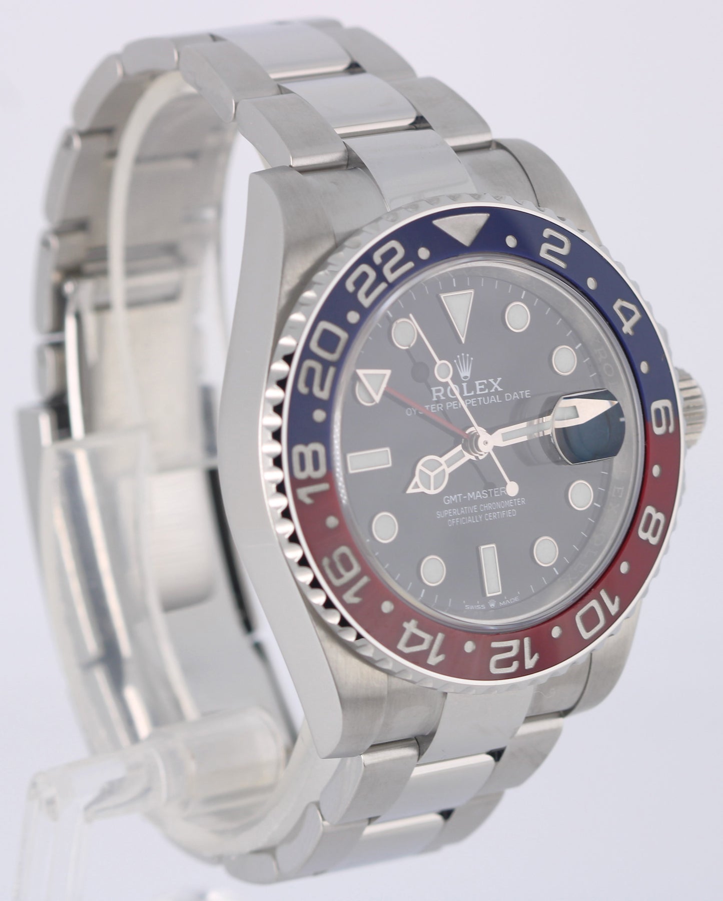 2021 PAPERS Rolex GMT-Master II Red Blue PEPSI Black 40mm 126710 BLRO Watch BOX