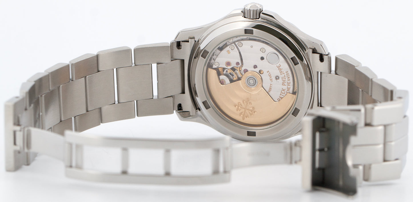 PAPERS Patek Philippe Aquanaut 36mm BLACK Steel Automatic Rubber 5066/1A-001 BOX