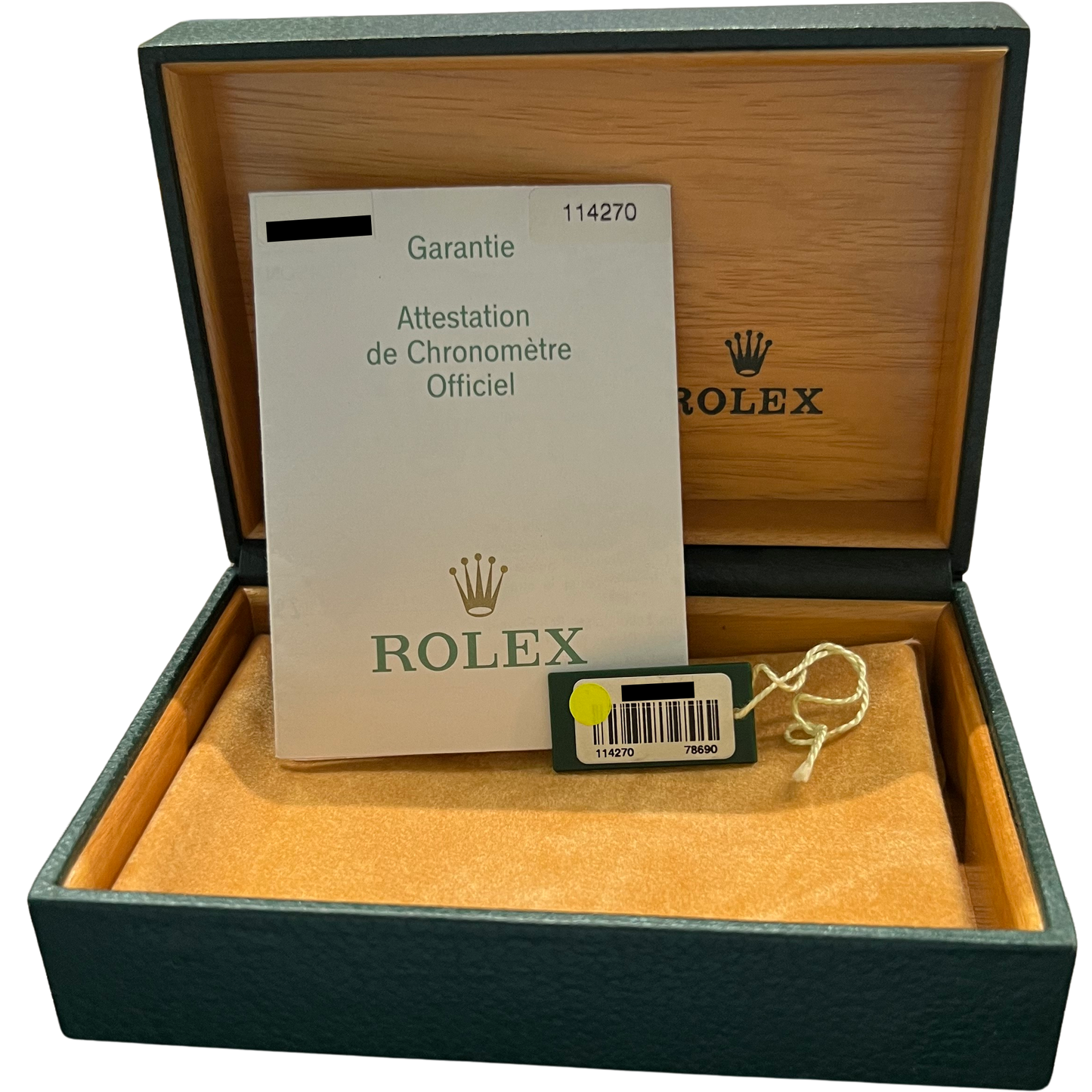 PAPERS Rolex Explorer I Black 36mm 3-6-9 Stainless Steel Oyster Watch 114270 BOX