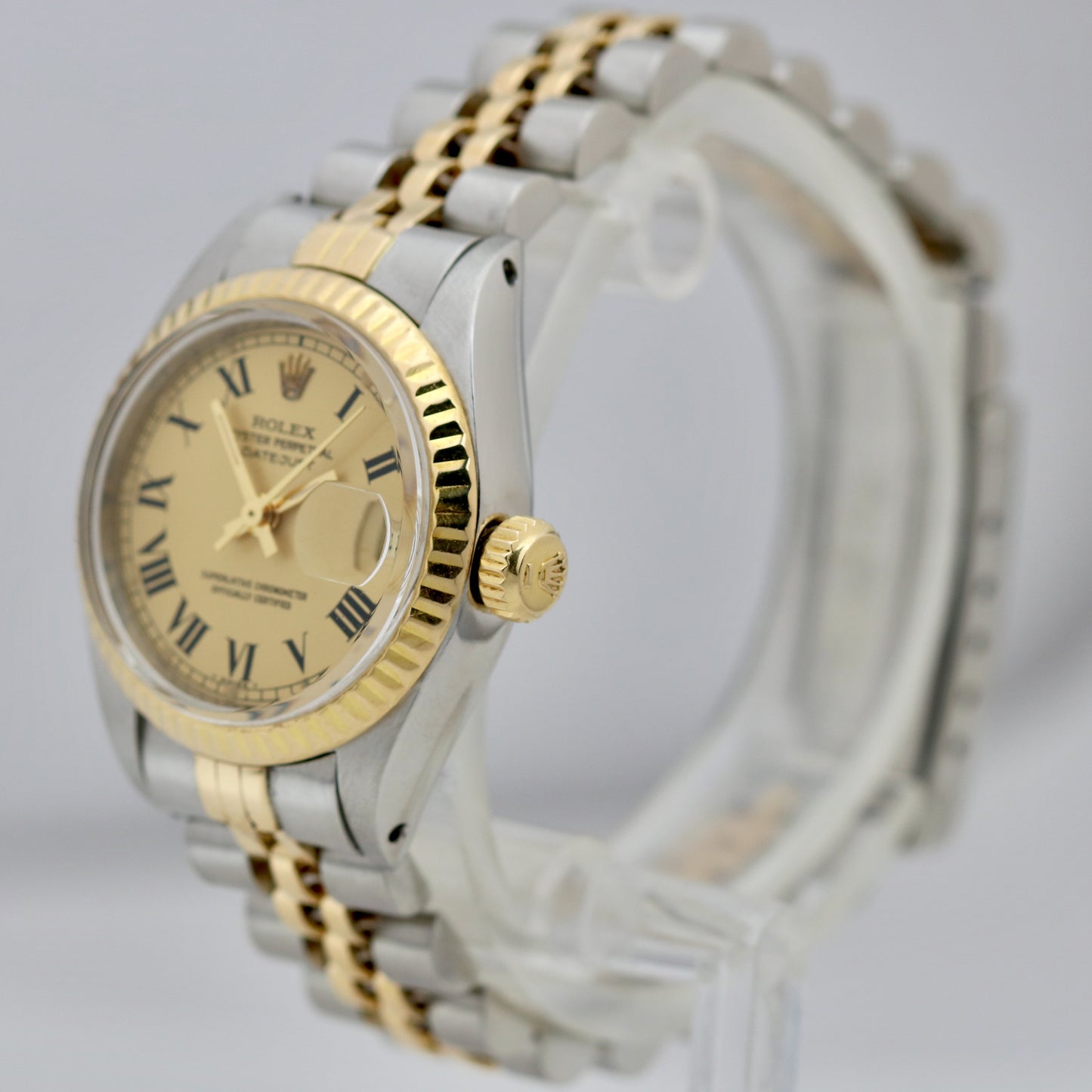 PAPERS Rolex DateJust 26mm BUCKLEY Jubilee Two-Tone 18K Gold Fluted 6917 B+P