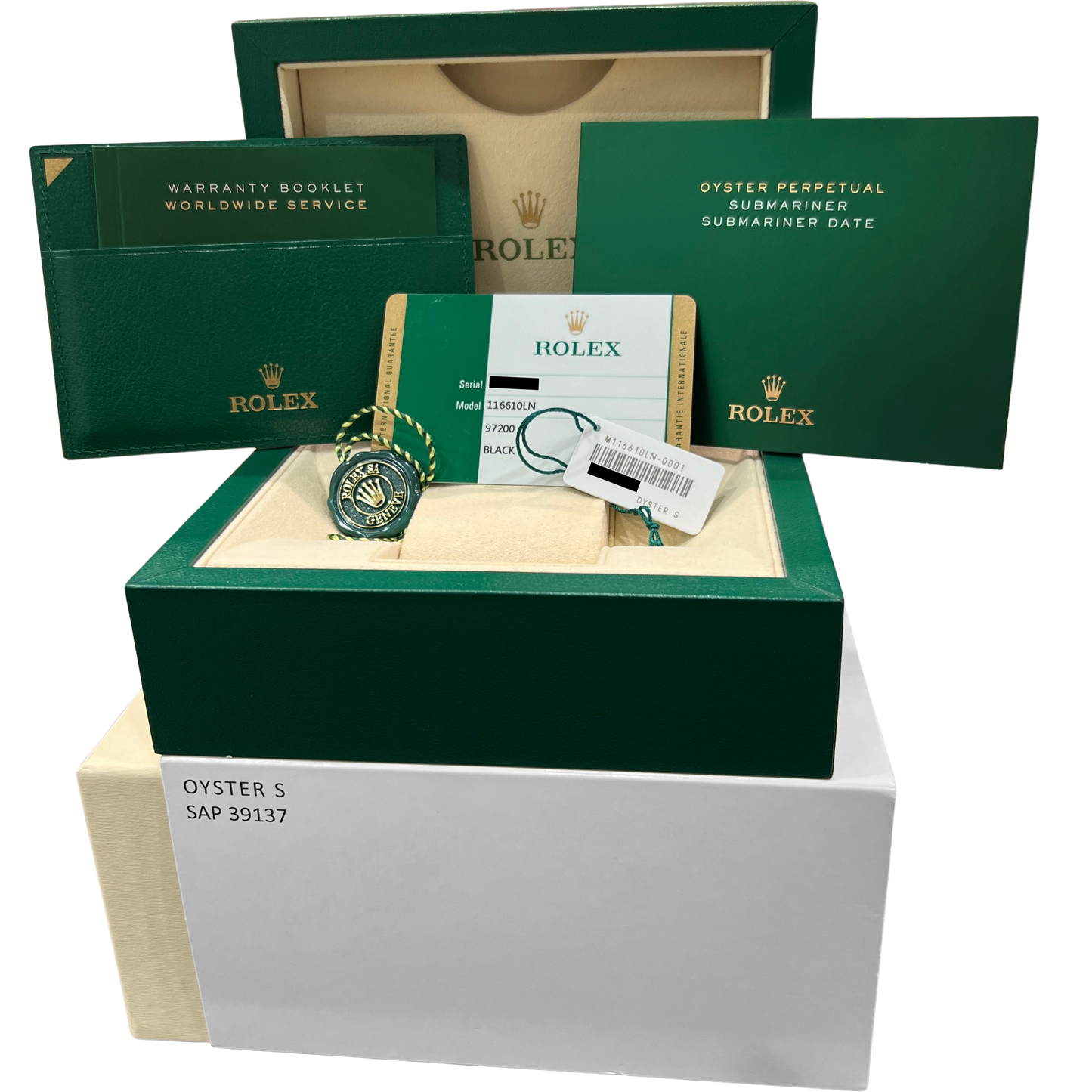 MINT PAPERS Rolex Submariner Date BLACK Stainless Steel 40mm Watch 116610 LN BOX