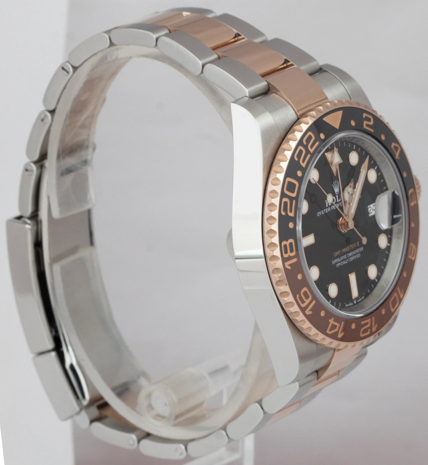 MINT 2021 PAPERS Rolex GMT-Master II ROOT BEER Rose Gold 40mm 126711 CHNR B+P