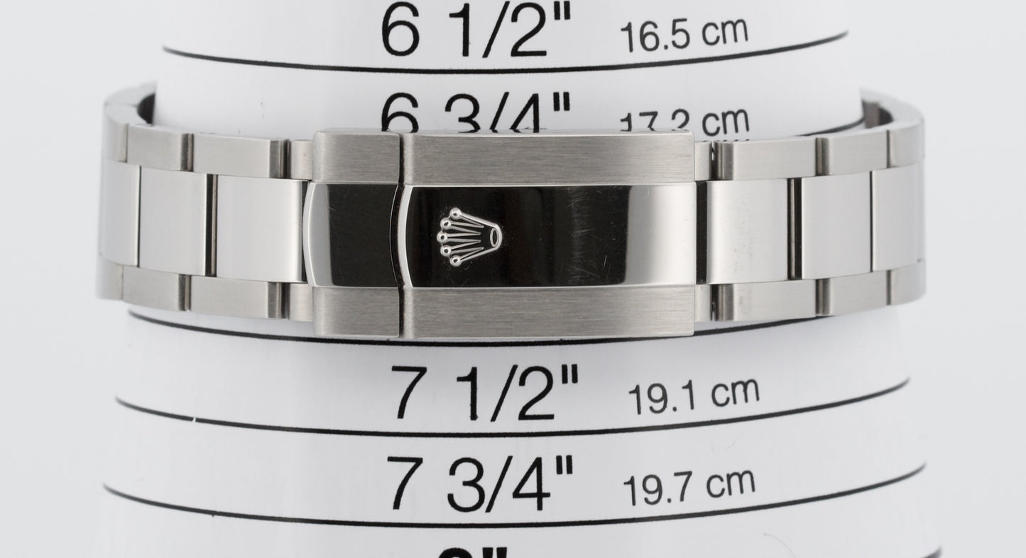 UNPOLISHED PAPERS Rolex DateJust II AZZURRO BLUE ROMAN 41mm 18K Steel 116334 BOX