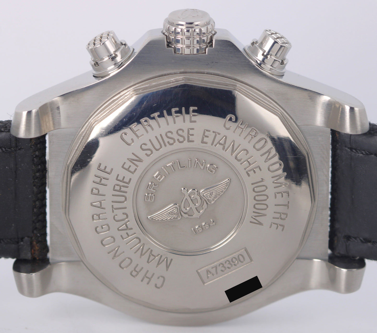 Breitling Avenger Seawolf Stainless Steel Black 45mm Quartz A73390 Watch