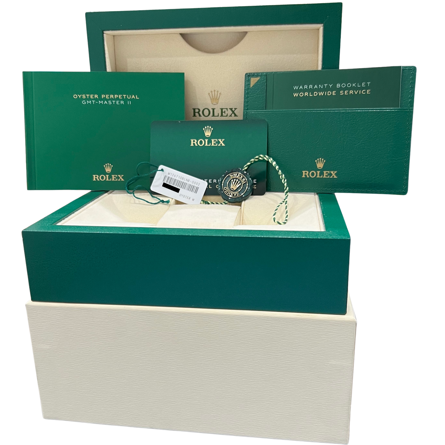 PAPERS Rolex GMT-Master II BATGIRL Blue 40mm Stainless JUBILEE 126710 BLNR BOX