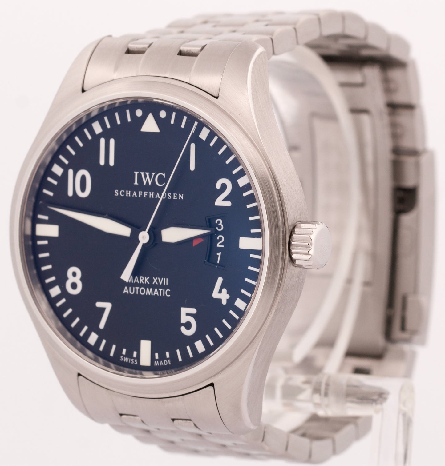 PAPERS IWC Pilot Mark XVII 17 Black Arabic 41mm Stainless Date Watch IW326504