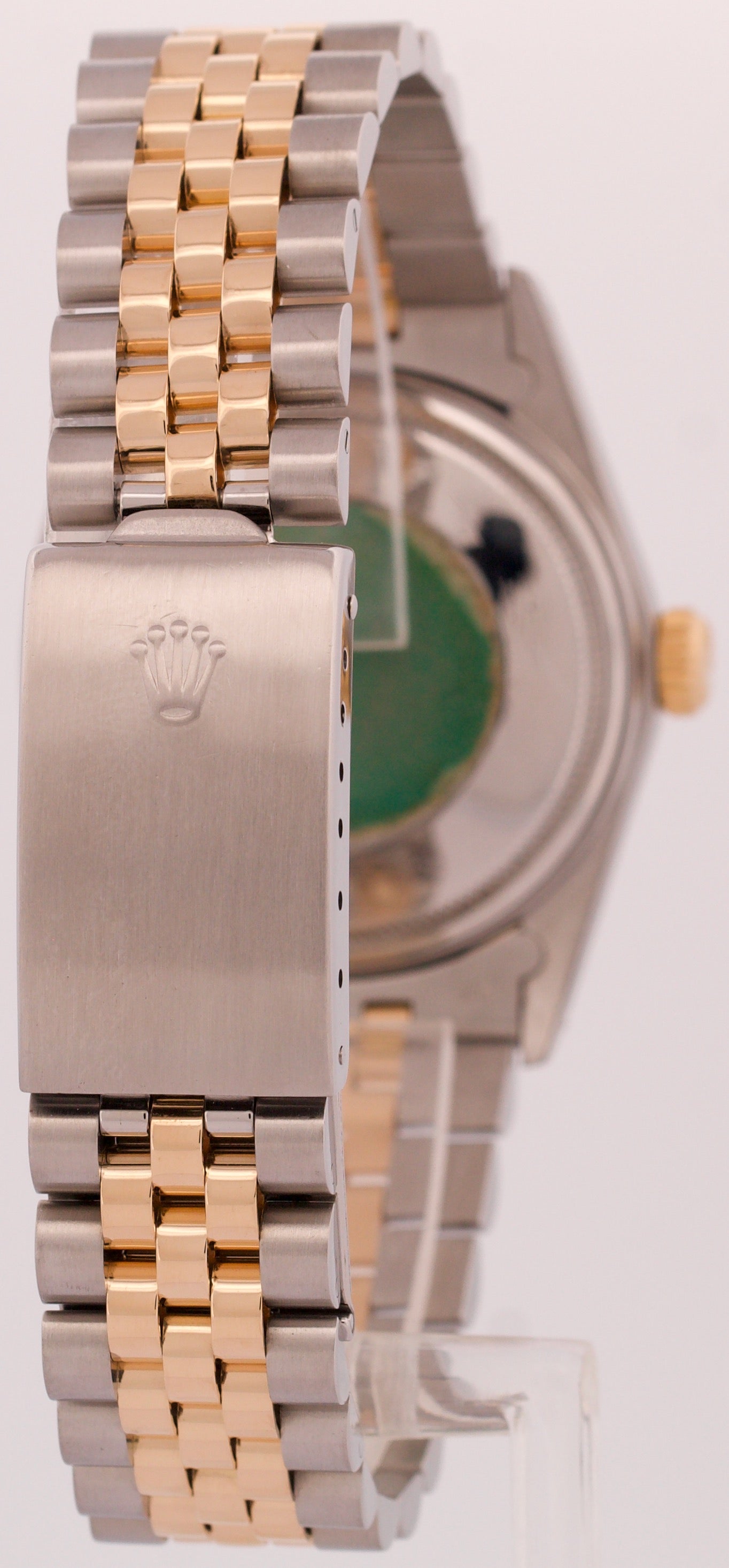 Rolex DateJust 36mm SILVER 18K Gold Two-Tone Stainless Steel JUBILEE 16013 BOX