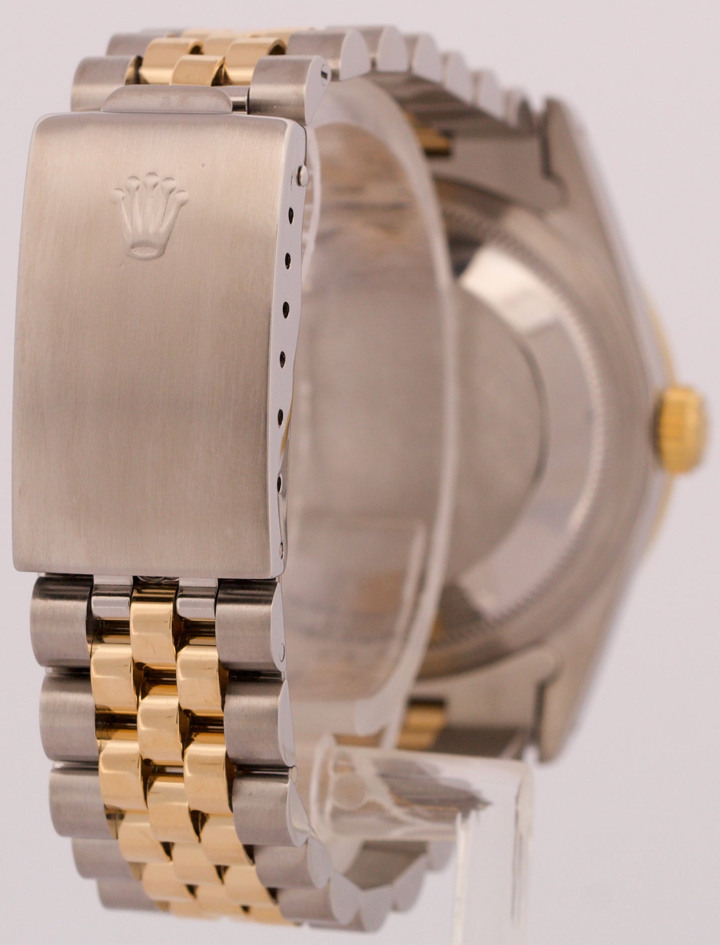 PAPERS Rolex DateJust 36mm MOP DIAMOND 18K Gold Steel JUBILEE Watch 16233 BOX