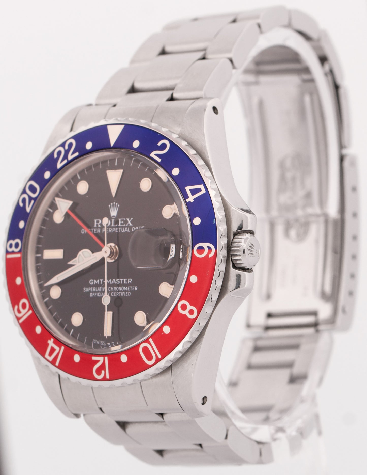 1988 Rolex GMT-Master PEPSI Stainless Steel Red Blue OYSTER 40mm 16750 Watch