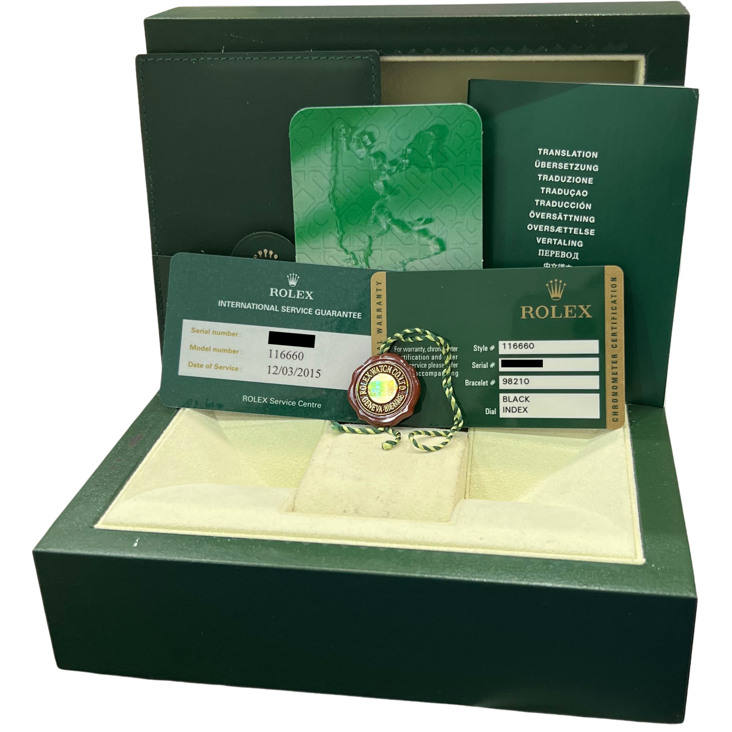PAPERS Rolex Sea-Dweller Deepsea 44mm BLACK Steel Ceramic Dive Watch 116660 BOX