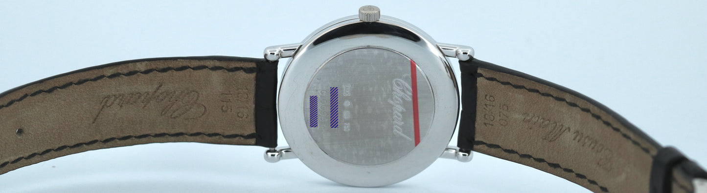 Chopard Classic WHITE ROMAN 18K Gold Leather Manual C100987 33.5mm Watch BOX