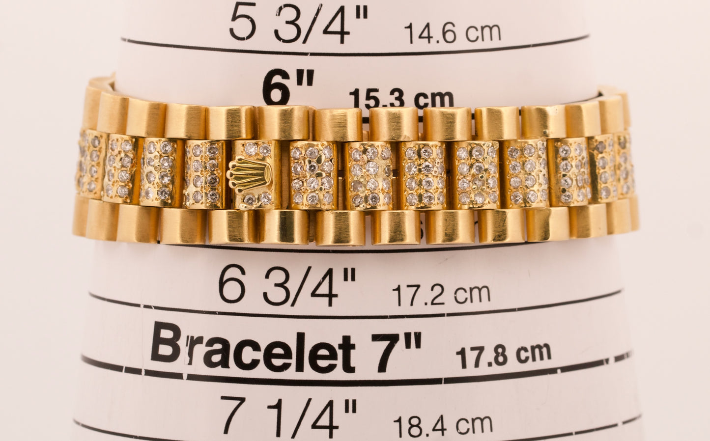 VINTAGE Rolex Day-Date President 36mm DIAMOND PAVE 18K Yellow Gold Watch 18038