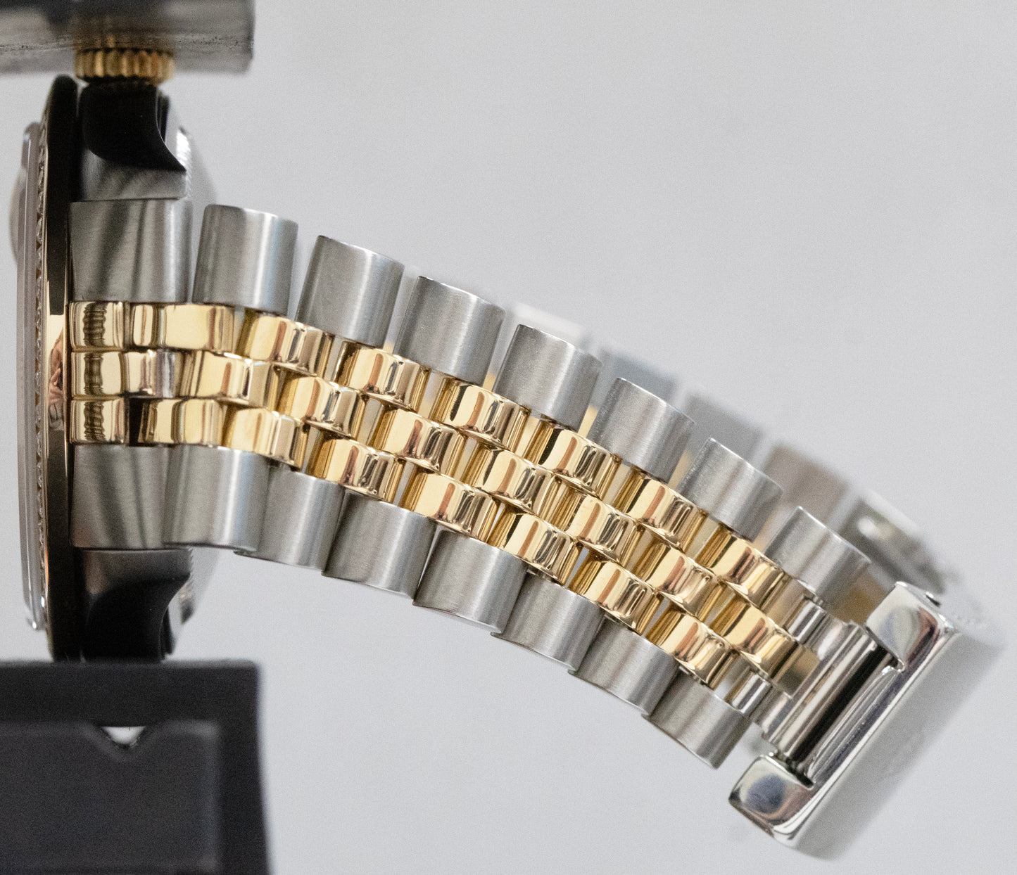 Rolex DateJust 36mm Champagne DIAMOND Bezel 18K Gold JUBILEE Steel Watch 16233