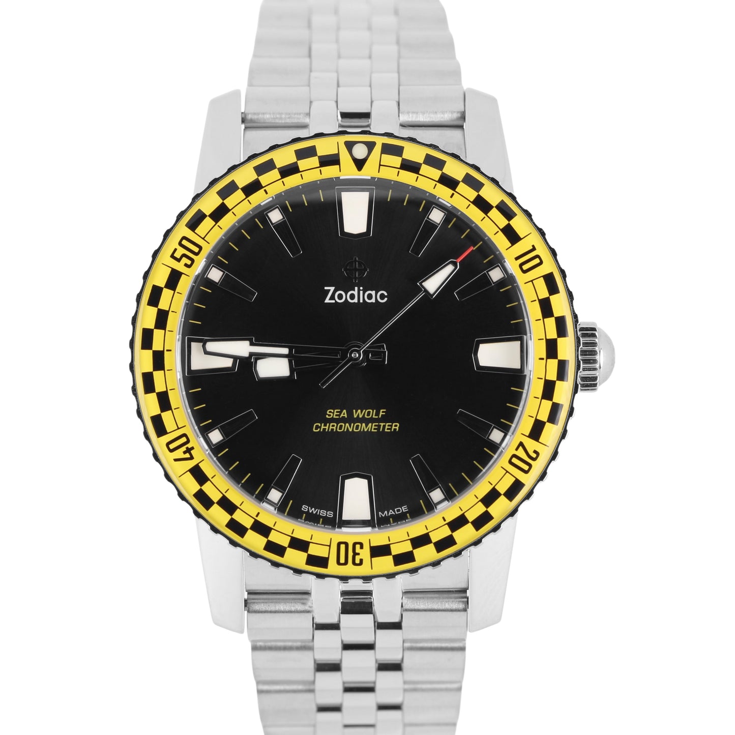 Zodiac Sea Wolf Rally Yellow Topper Limited Edition Black 40mm ZO9272 Watch BOX