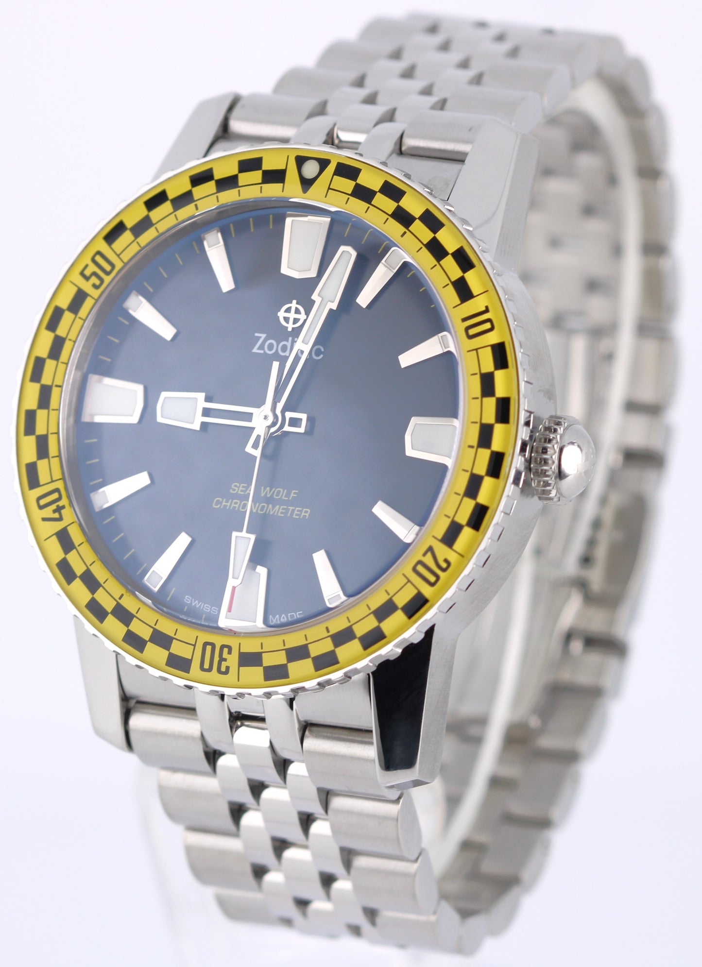 Zodiac Sea Wolf Rally Yellow Topper Limited Edition Black 40mm ZO9272 Watch BOX