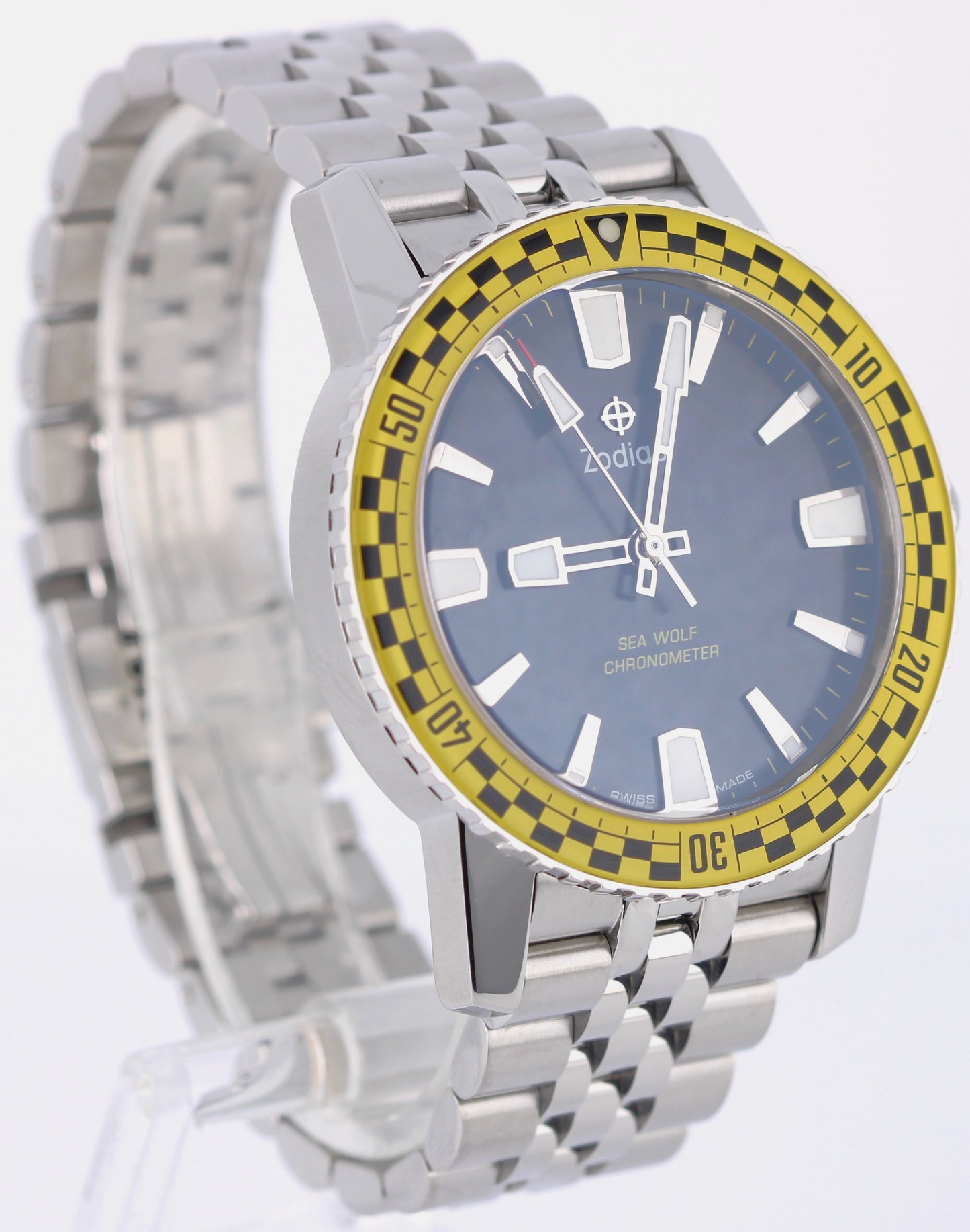 Zodiac Sea Wolf Rally Yellow Topper Limited Edition Black 40mm ZO9272 Watch BOX