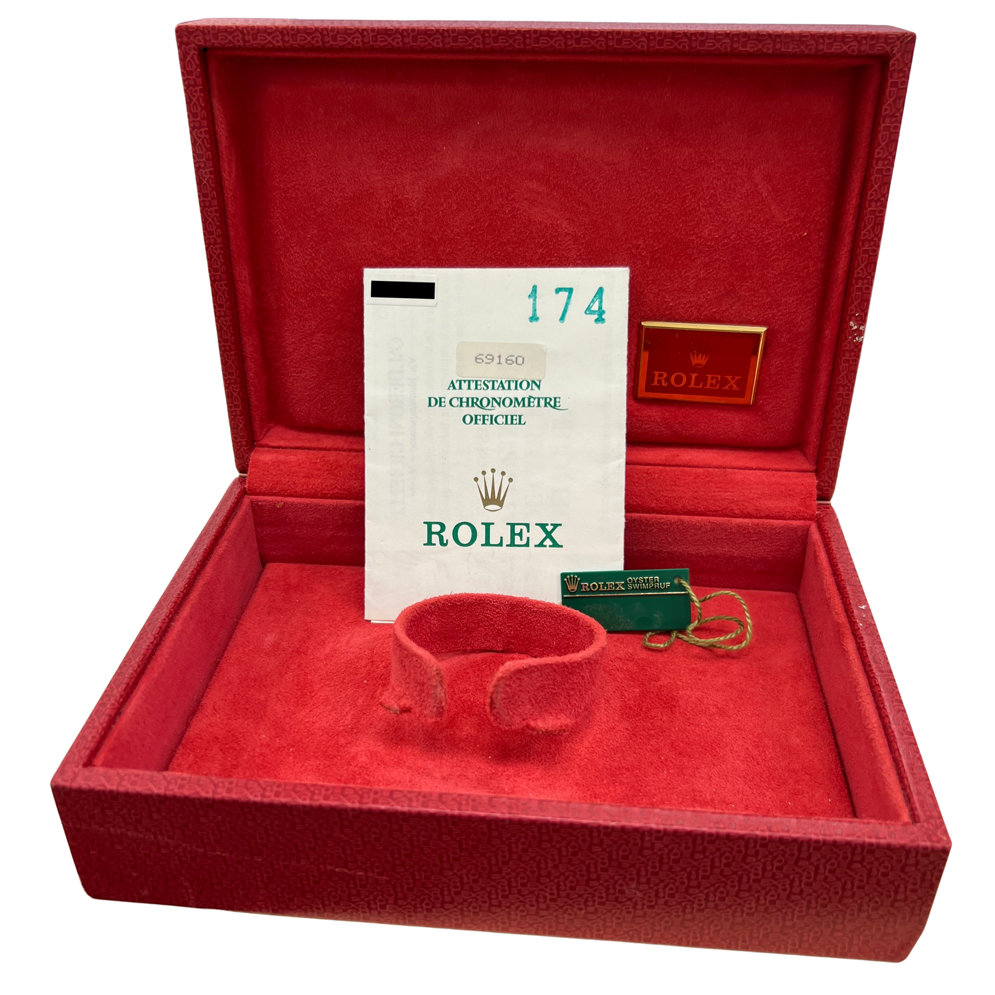PAPERS Ladies Rolex Date 26mm Silver Tapestry Steel Oyster Watch 69160 BOX
