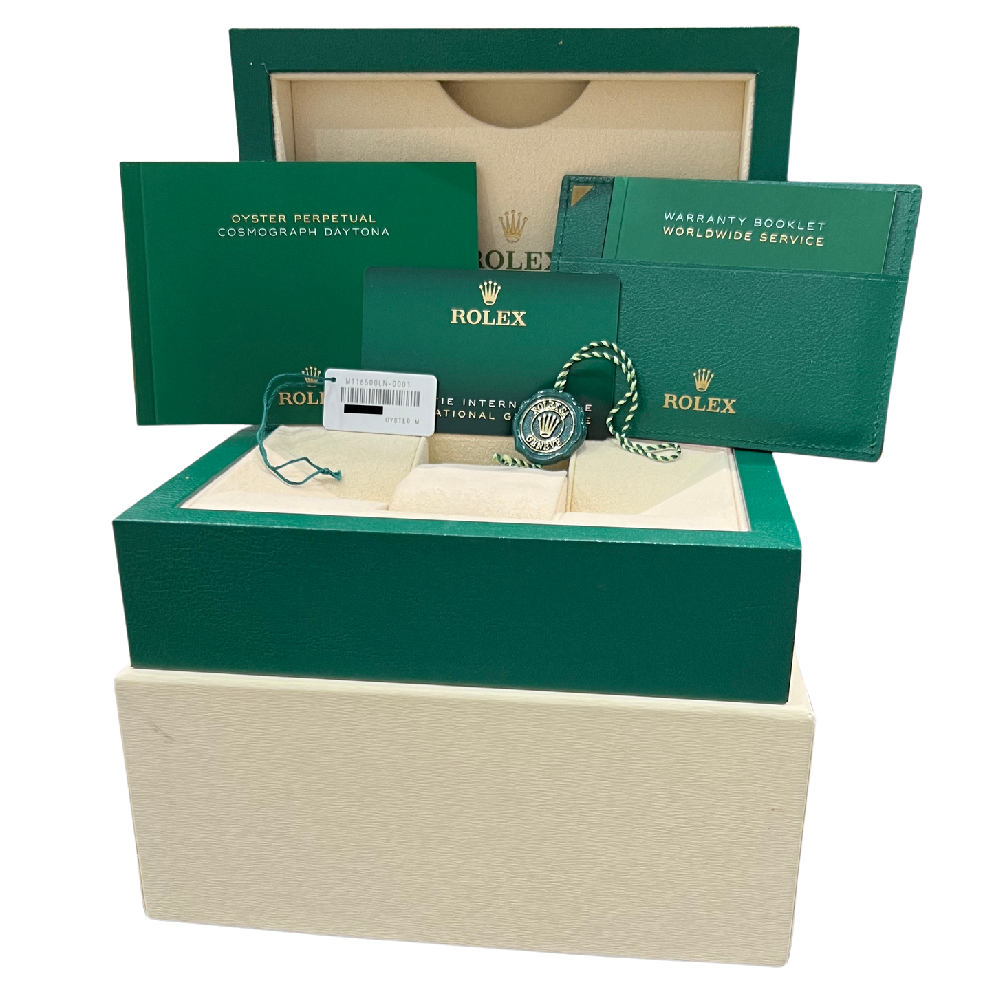 PAPERS Rolex Daytona Cosmograph PANDA Ceramic White Steel 40mm 116500 LN BOX