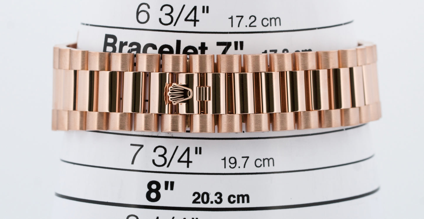 Rolex Day-Date President 40mm FACTORY CHOCOLATE BAGUETTE 18K Gold 228235 BOX