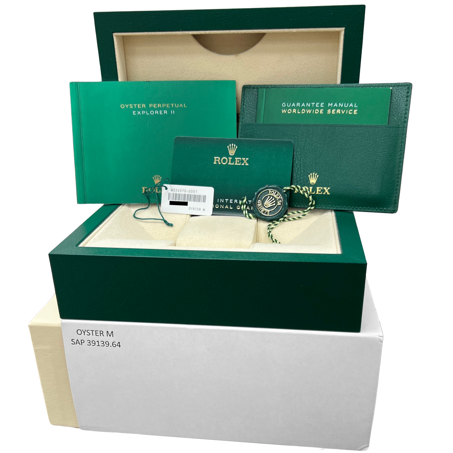 PAPERS Rolex Explorer II 42mm POLAR WHITE Steel Orange GMT 226570 Watch BOX