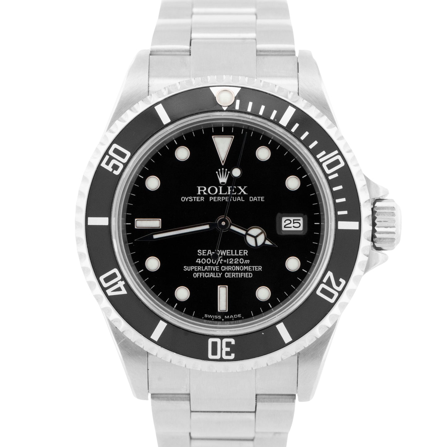 2022 RSC PAPERS Rolex Sea-Dweller 40mm BLACK Steel NO-HOLES Date Watch 16600 BOX