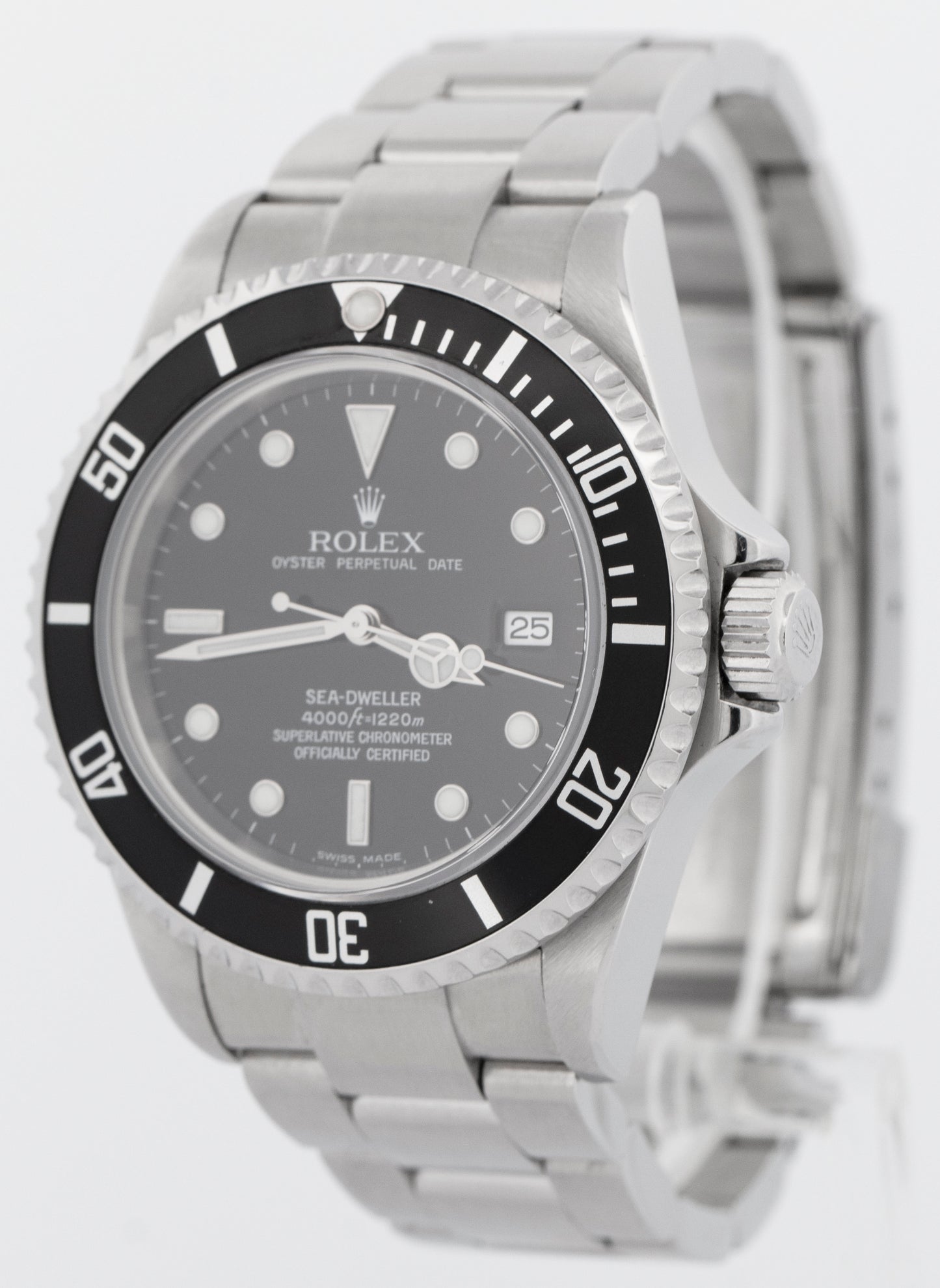 2022 RSC PAPERS Rolex Sea-Dweller 40mm BLACK Steel NO-HOLES Date Watch 16600 BOX