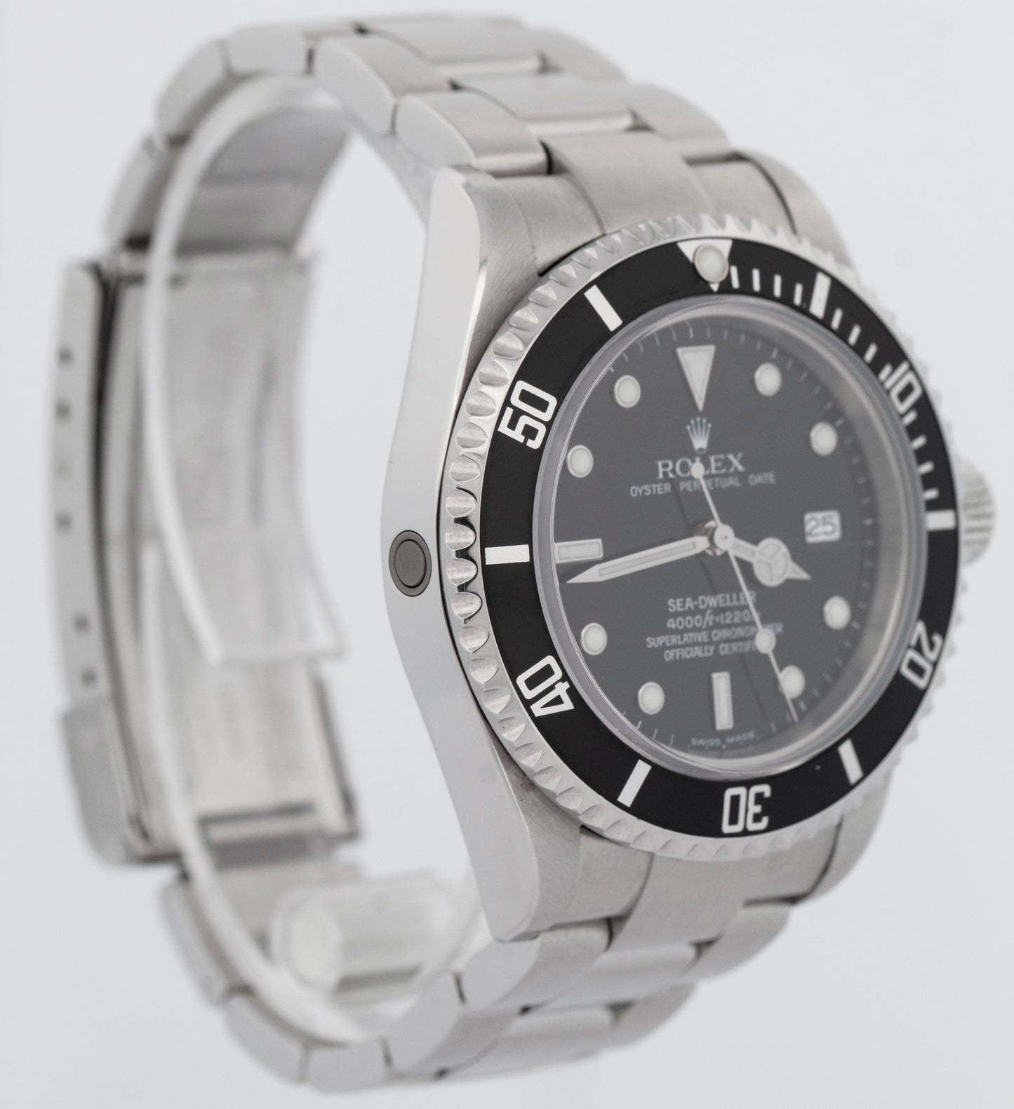 2022 RSC PAPERS Rolex Sea-Dweller 40mm BLACK Steel NO-HOLES Date Watch 16600 BOX