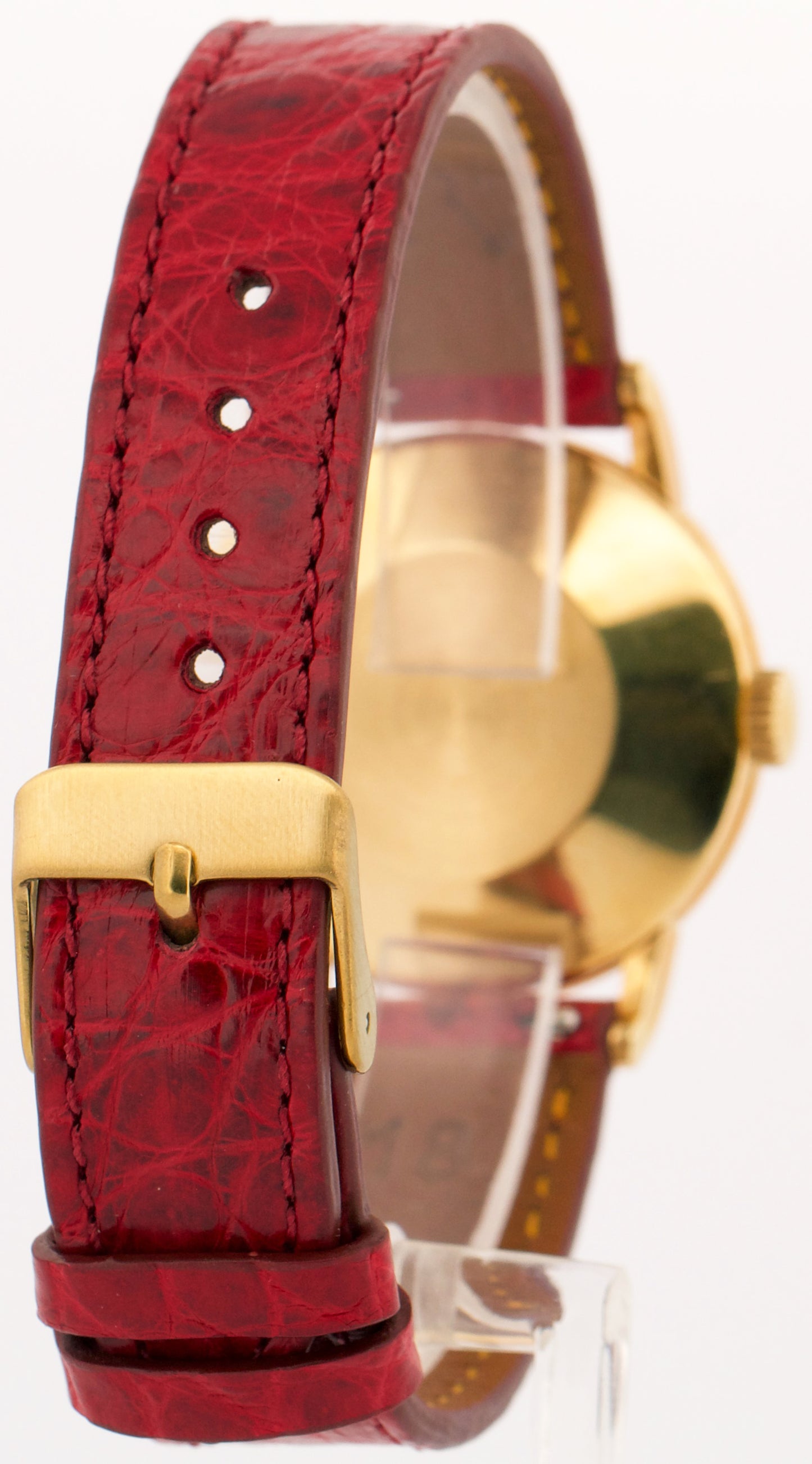 VINTAGE Patek Philippe Calatrava 33mm TRACK DIAL Manual 18K Gold Leather 2466