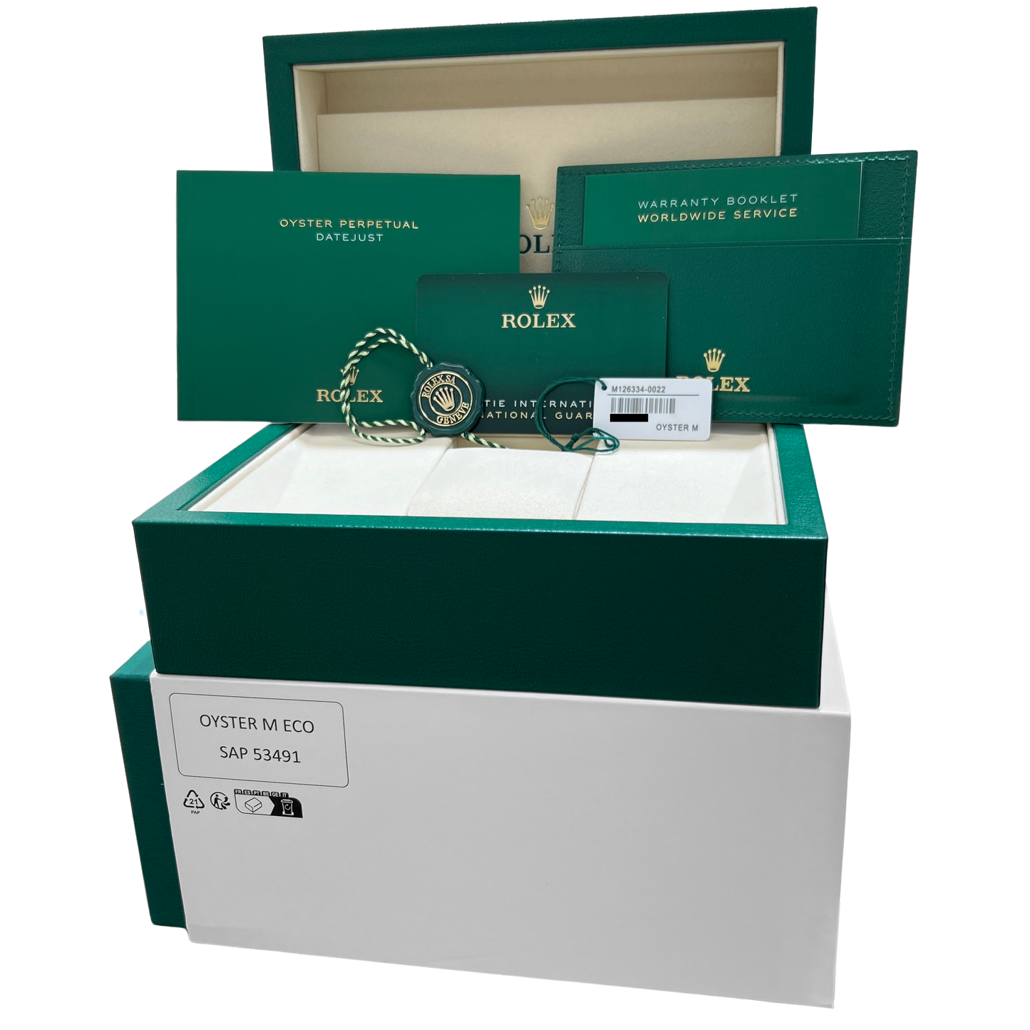 2025 NEW PAPERS Rolex DateJust 41mm JUBILEE FLUTED Wimbledon 126334 Watch BOX