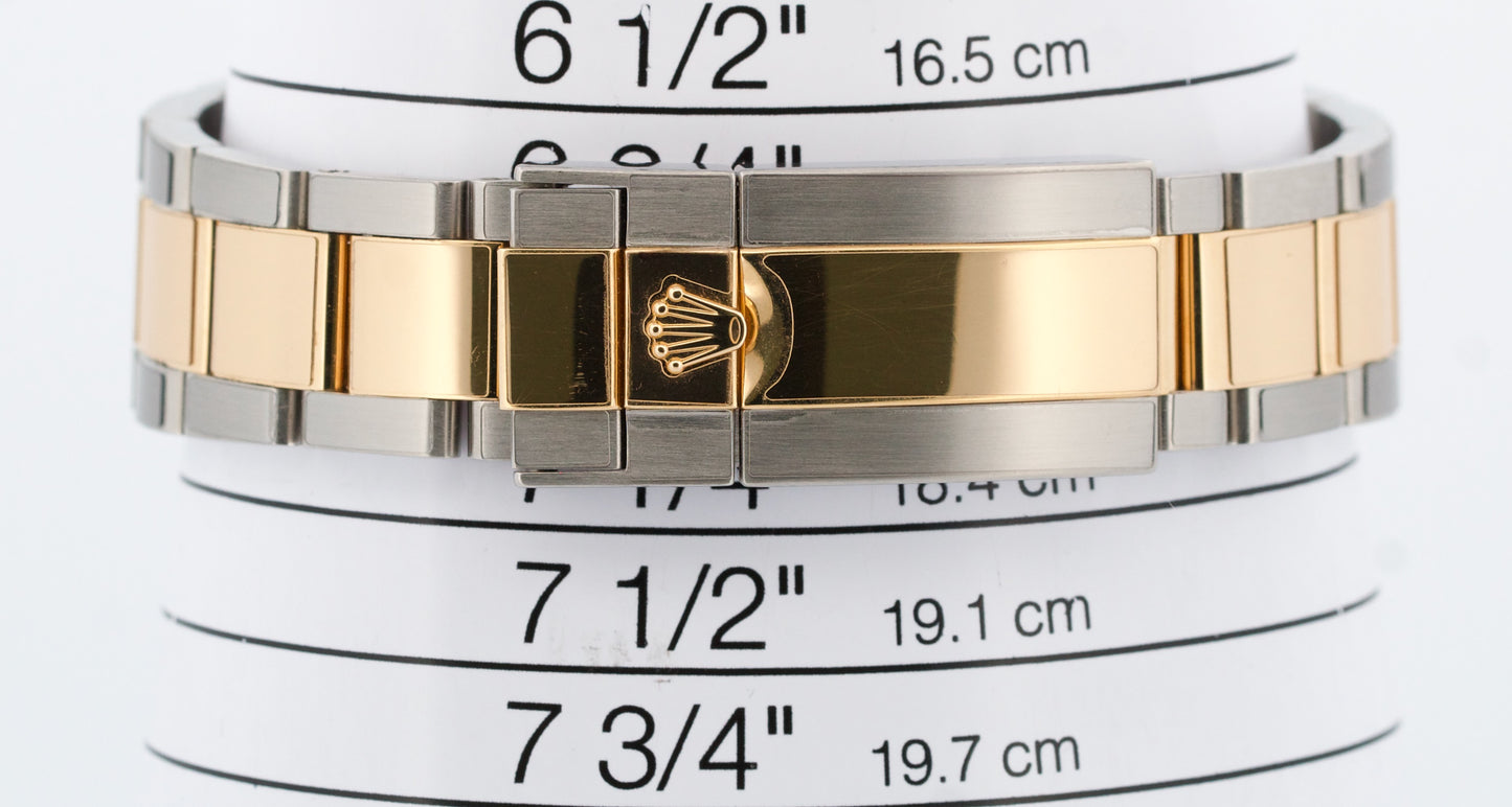 Rolex Daytona Cosmograph BLUE RACING Two-Tone 18K Yellow Gold Steel 116523 Watch