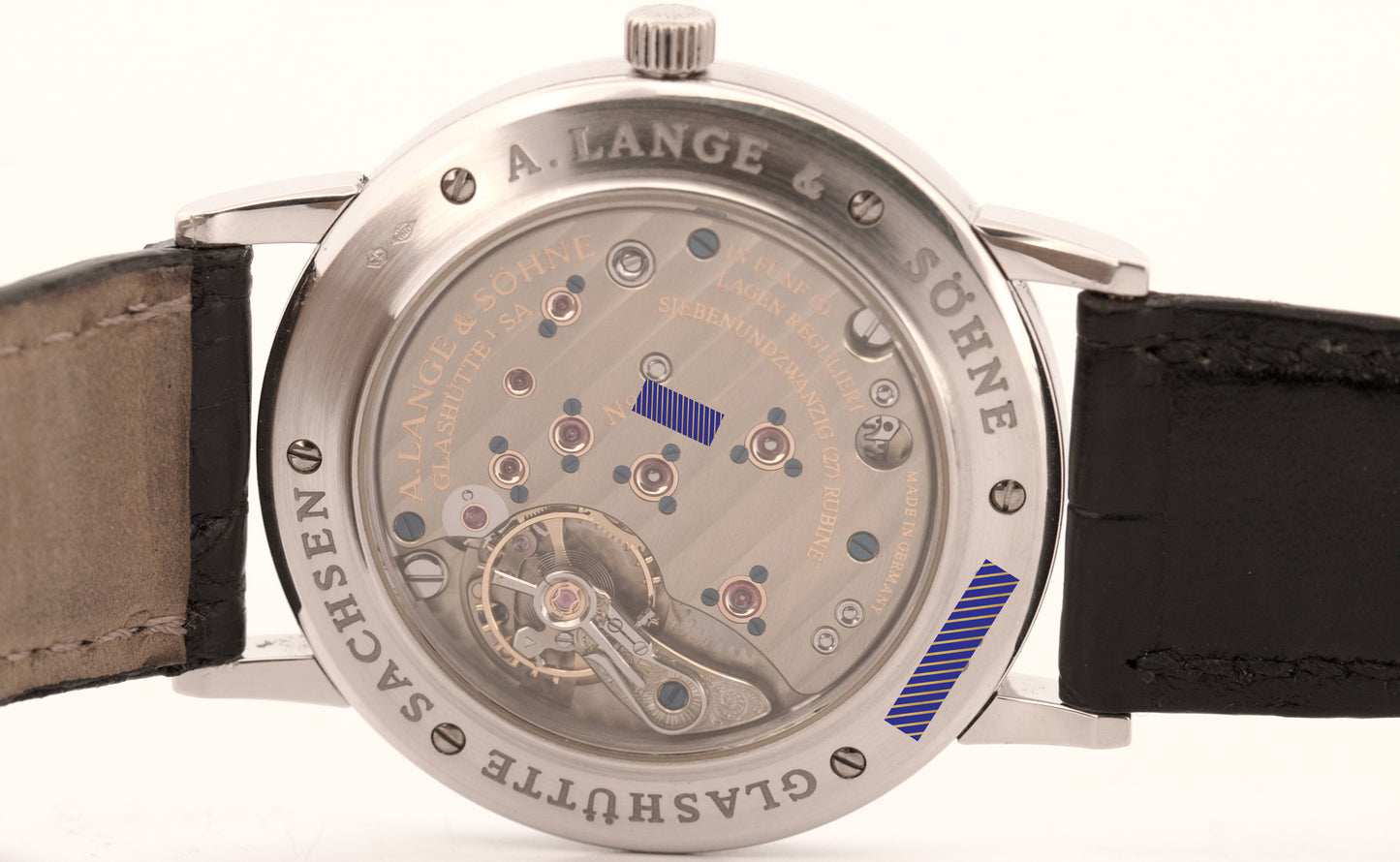 A. Lange & Sohne 1815 Up/Down SILVER 950 Platinum Leather Manual 35mm 221.025