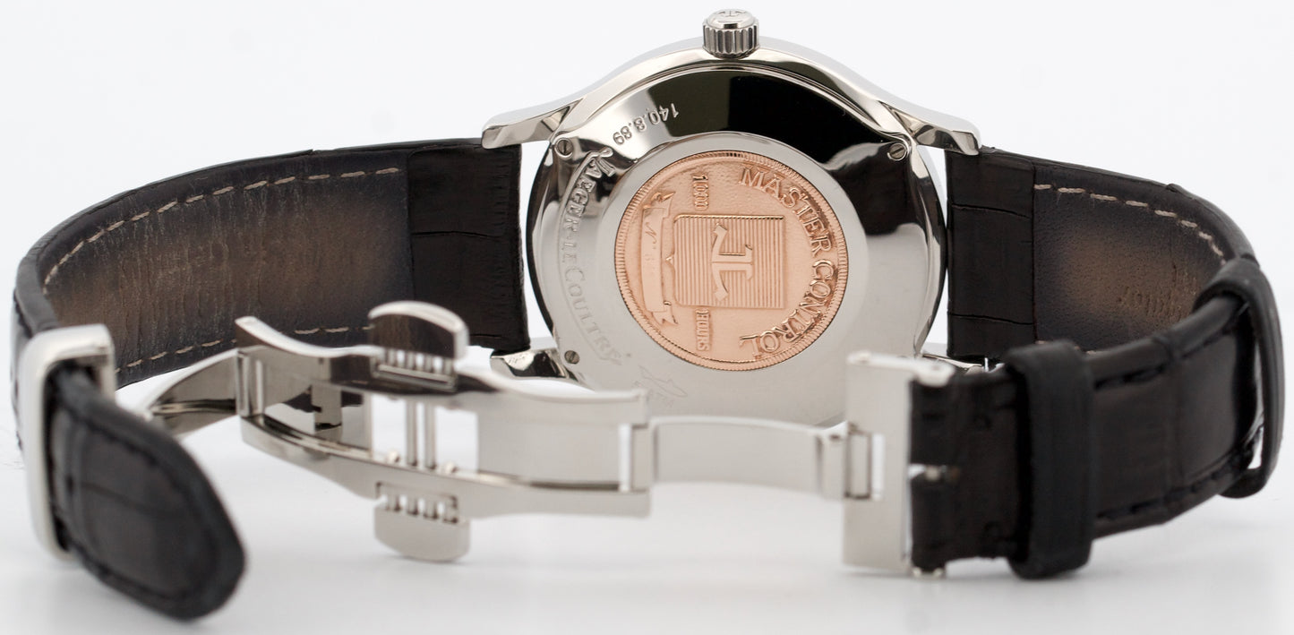 Jaeger-LeCoultre Master Control SILVER 37mm Stainless Steel Leather 140.8.89