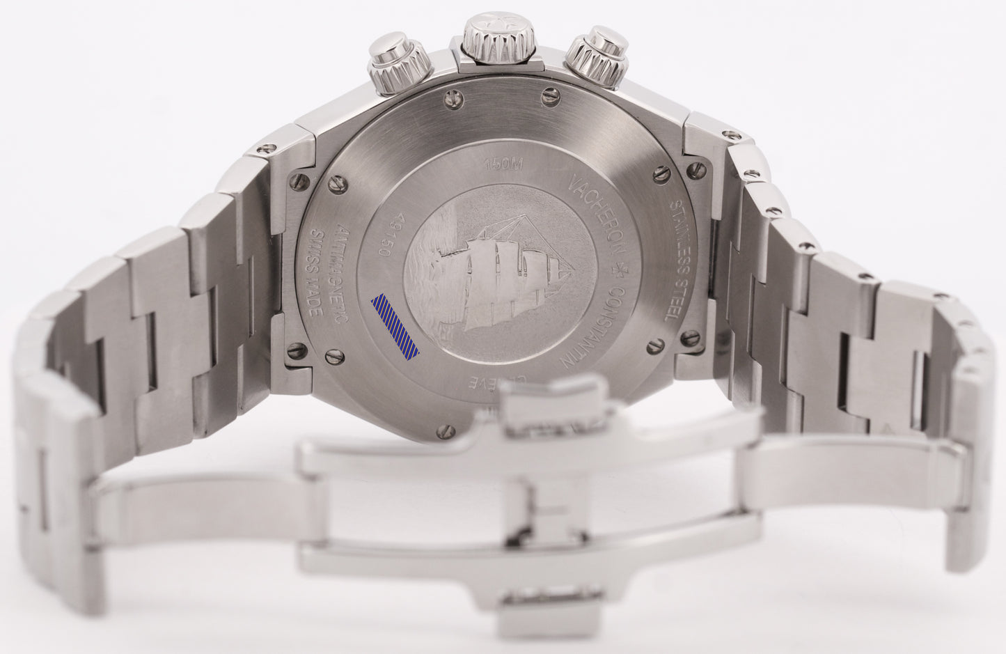 MINT Vacheron Constantin Overseas Chronograph WHITE 42mm Stainless 49150 Watch