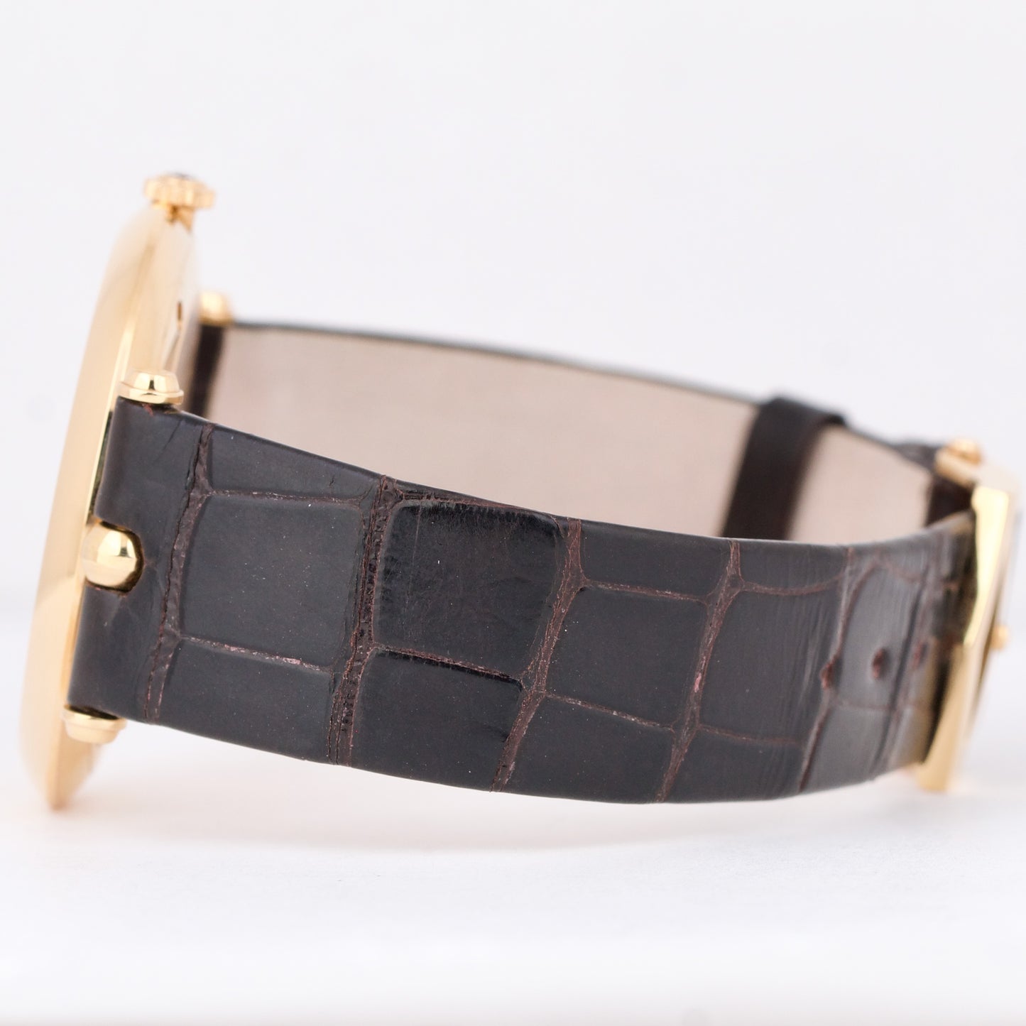 Van Cleef & Arpels Pierre 18K Rose Gold Leather White Honeycomb 38mm VCARO3GK00