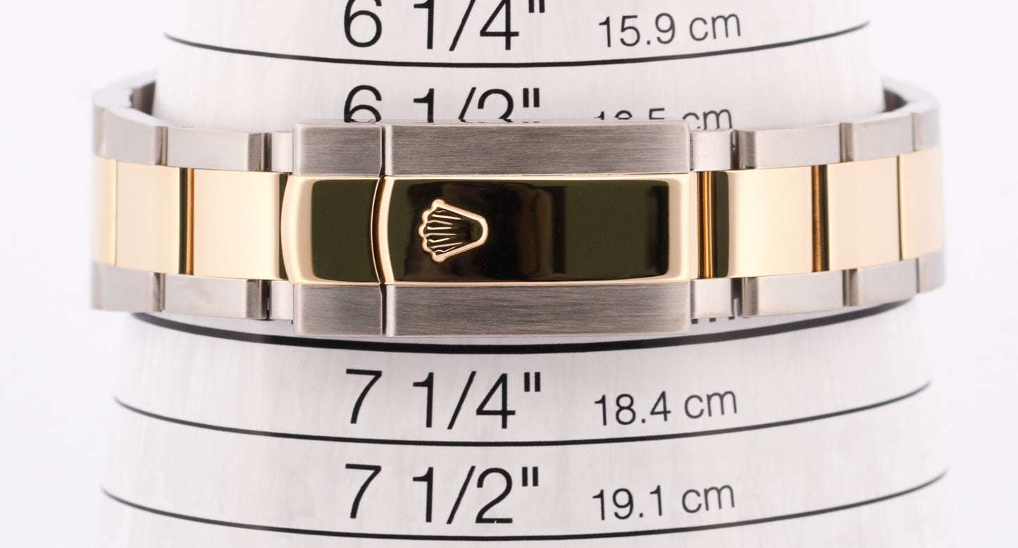 MINT Rolex DateJust BLACK 41mm 18K Yellow Gold Fluted OYSTER Steel 126333 Watch