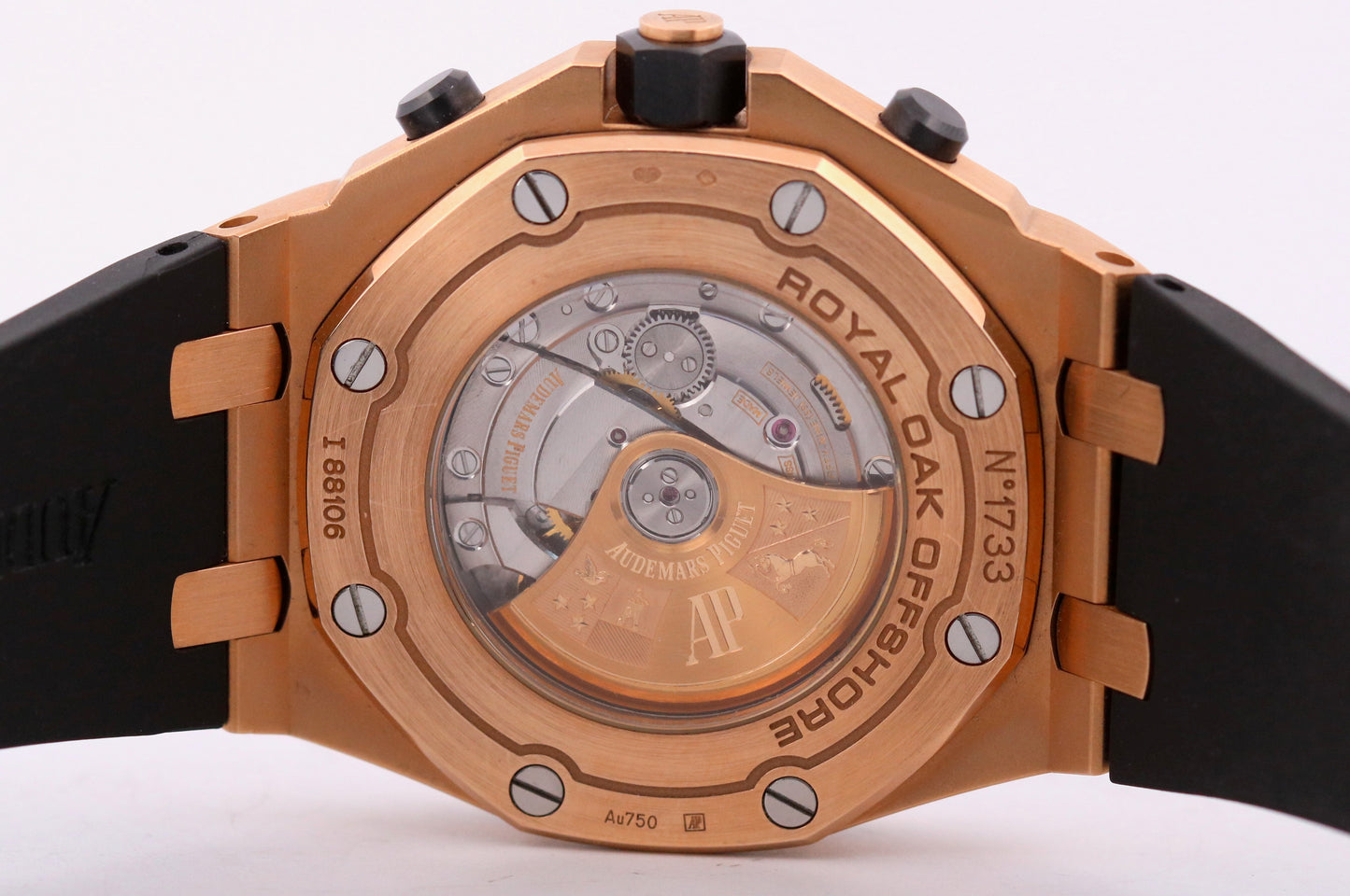 PAPERS Audemars Piguet Royal Oak Offshore CHAMPAGNE Black 18K 42mm 26470OR BOX