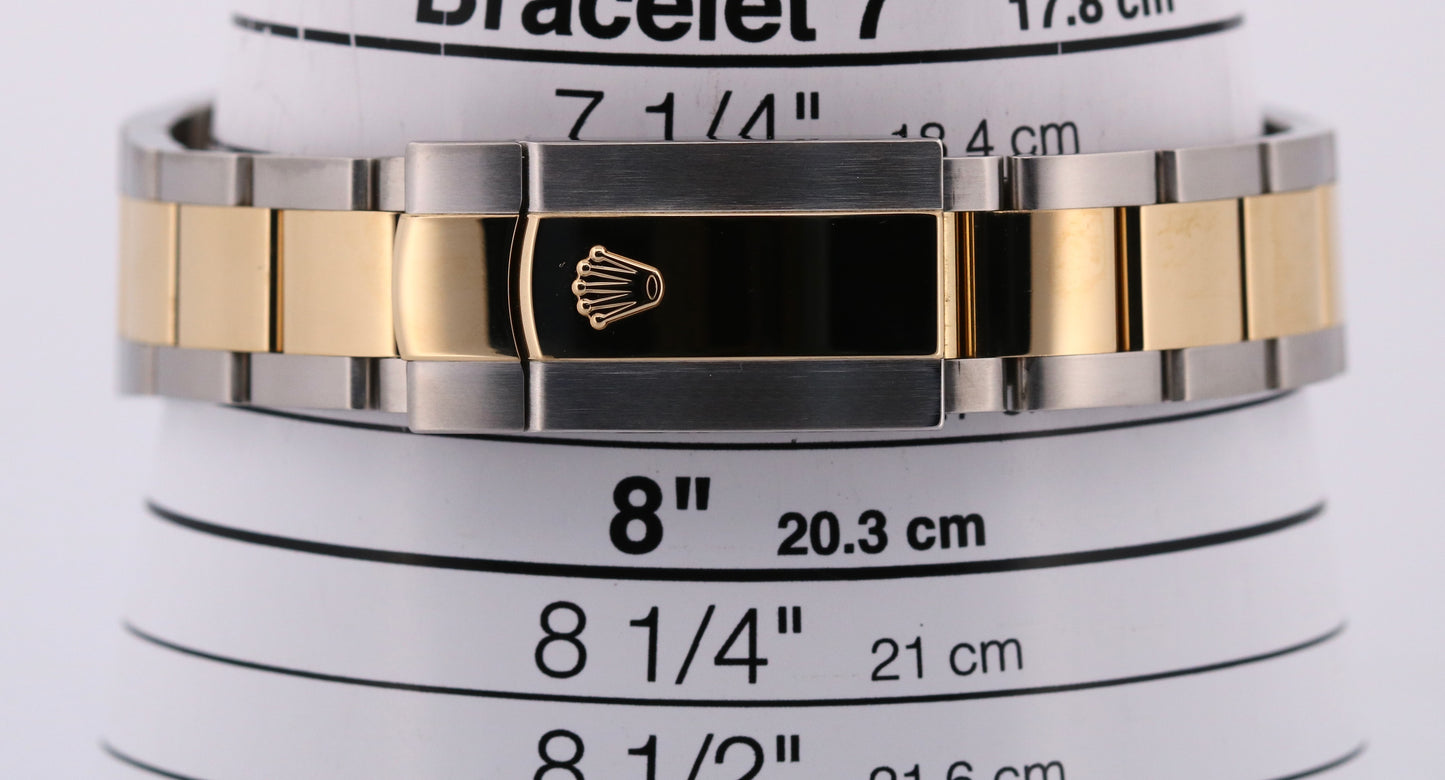 2021 PAPERS Rolex DateJust 41 BLACK Two-Tone 18K Steel OYSTER 41mm 126333 BOX