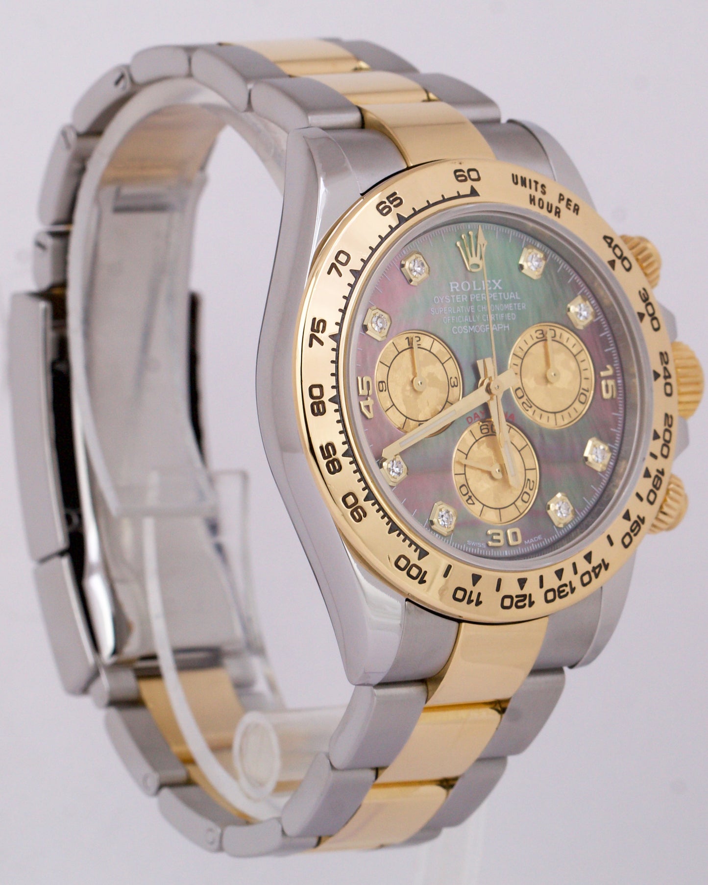 2022 Rolex Daytona Cosmograph MOTHER OF PEARL DIAMOND 40mm 18K Gold Steel 116503