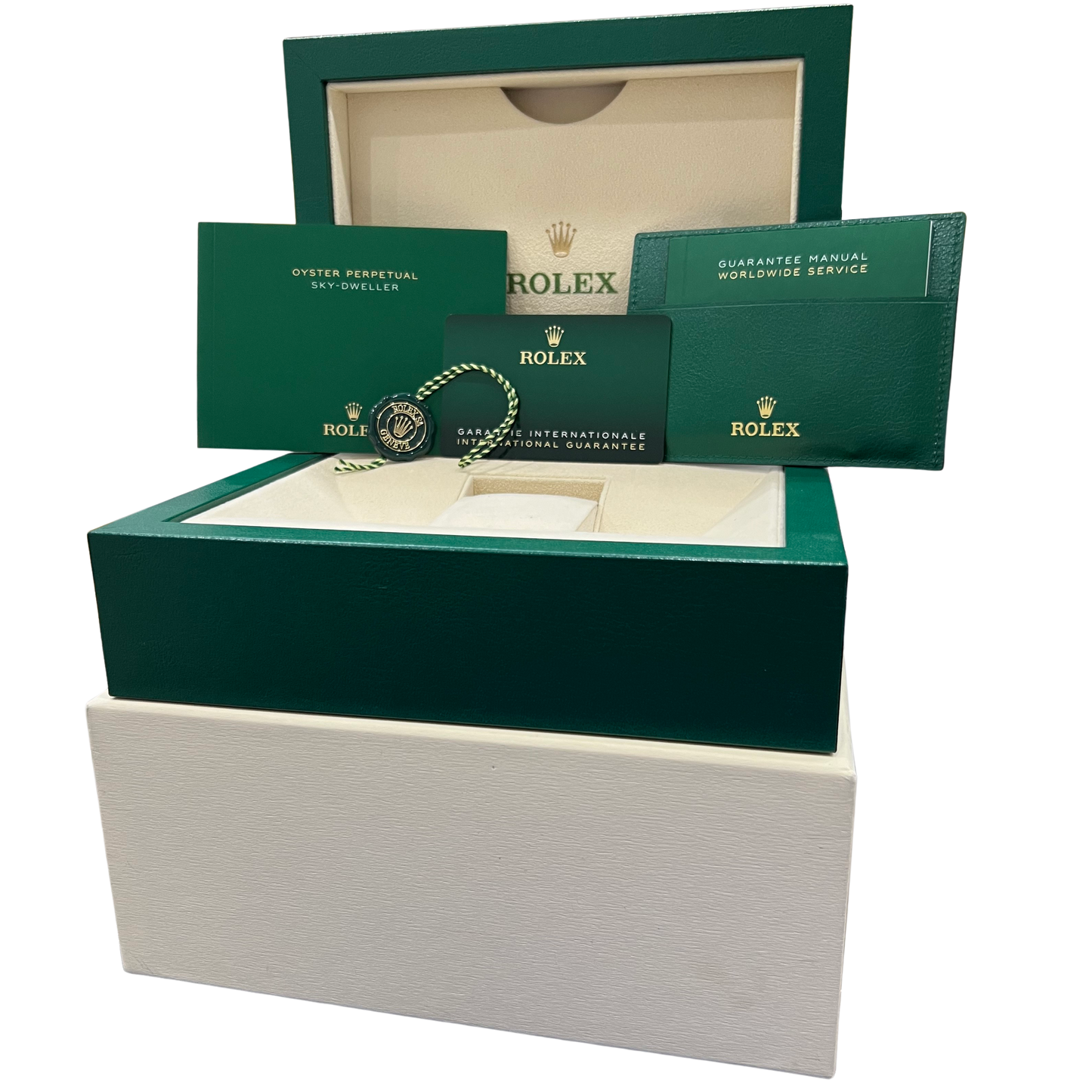 2024 PAPERS Rolex Sky-Dweller WHITE 42mm JUILEE 18K Stainless Steel 336934 BOX