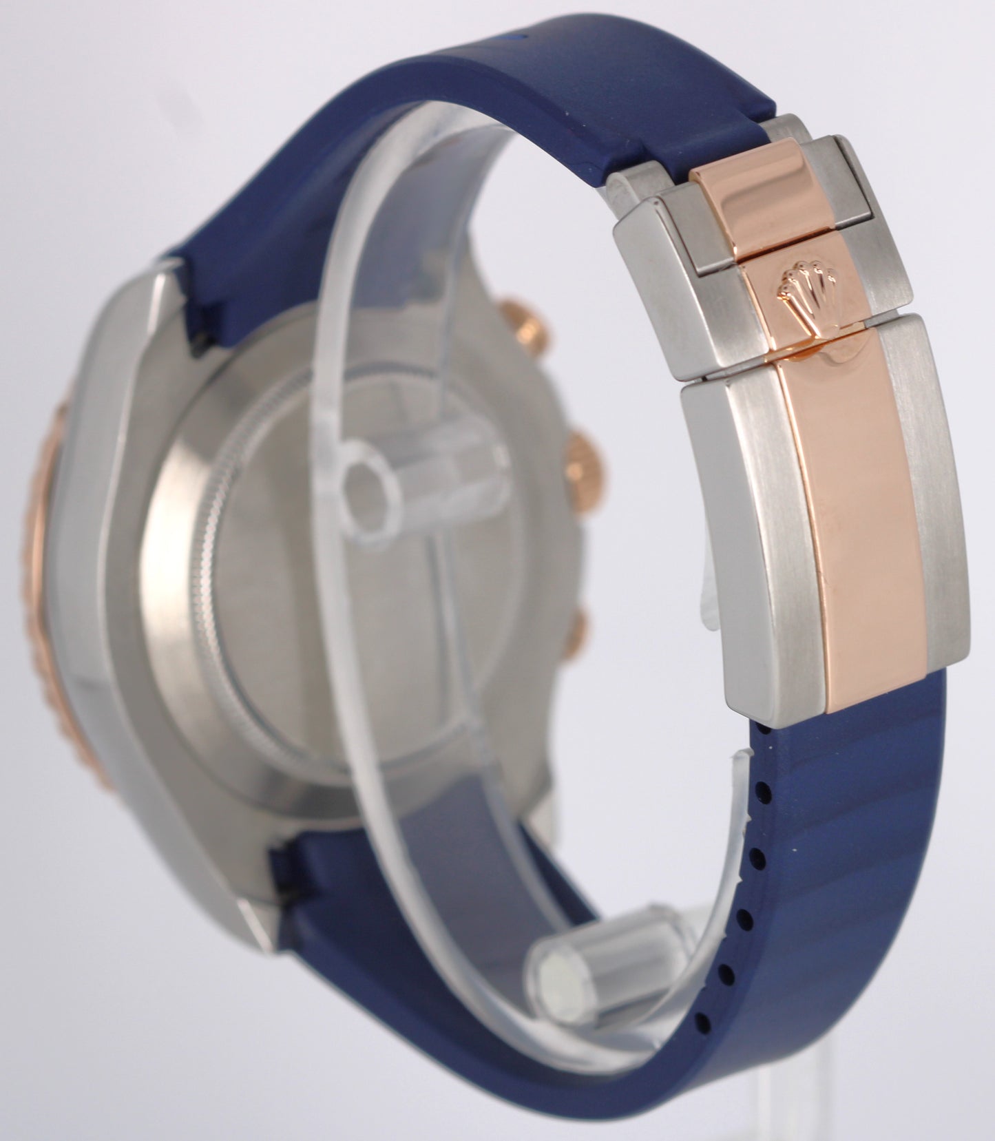 Rolex Yacht-Master II Two-Tone 18K Rose Gold Steel White 44mm Blue 116681 Watch