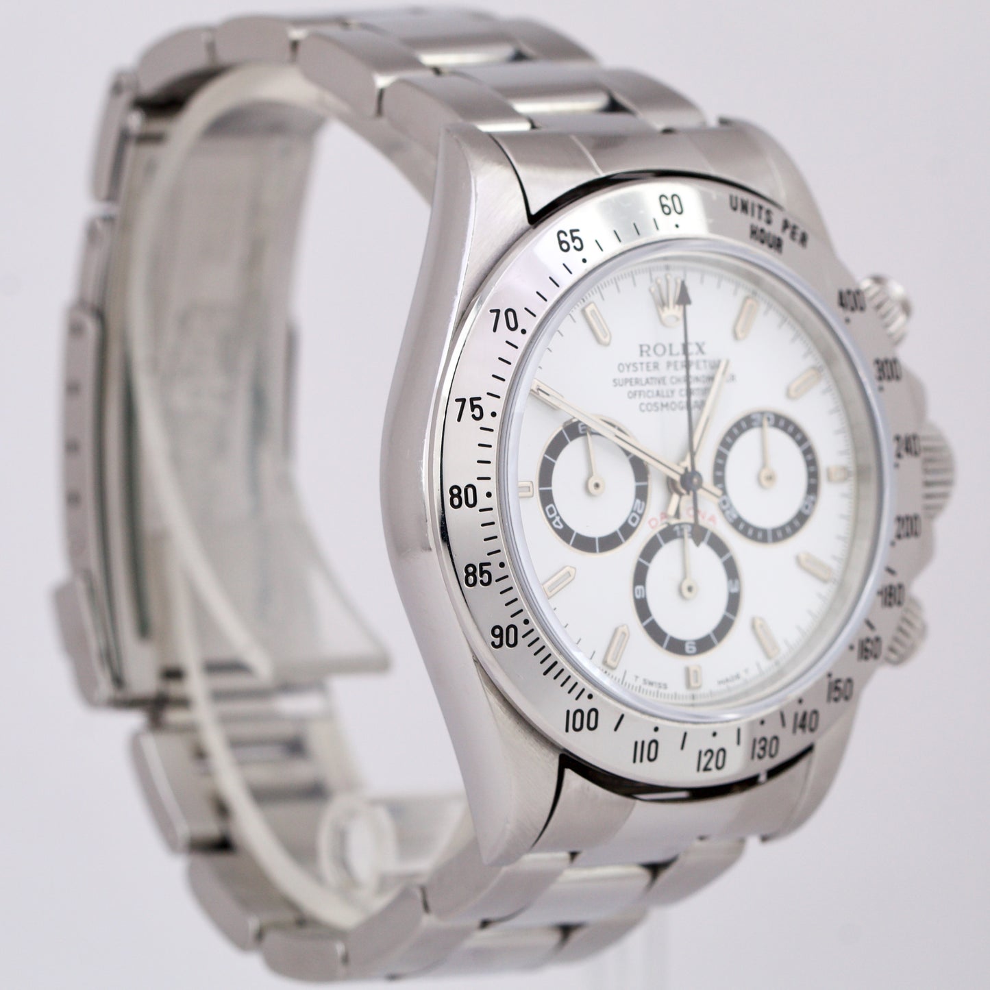 PAPERS Rolex Daytona Cosmograph White ZENITH Stainless Steel 40mm 16520 B+P