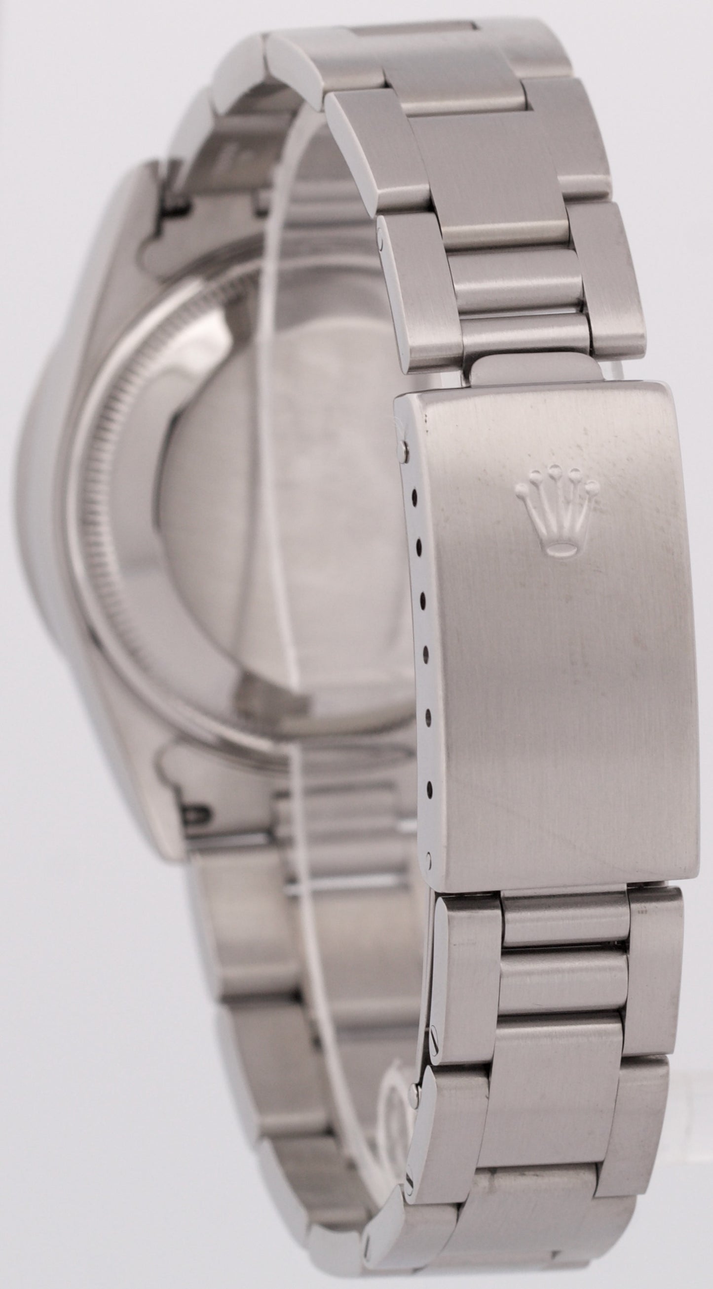 Rolex Oyster Perpetual Date 34mm SILVER Stainless Steel Oyster NO-HOLES 15210