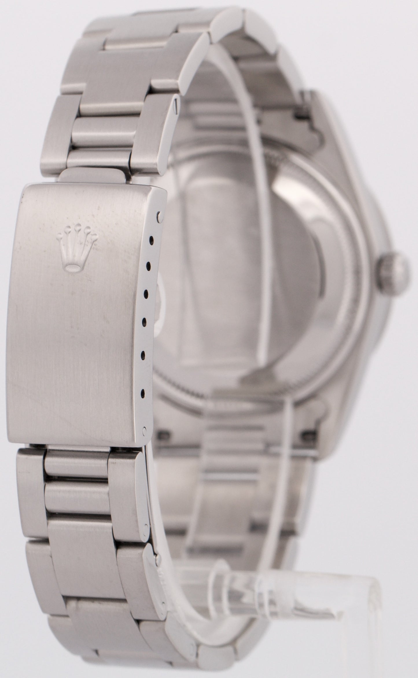 Rolex Oyster Perpetual Date 34mm SILVER Stainless Steel Oyster NO-HOLES 15210