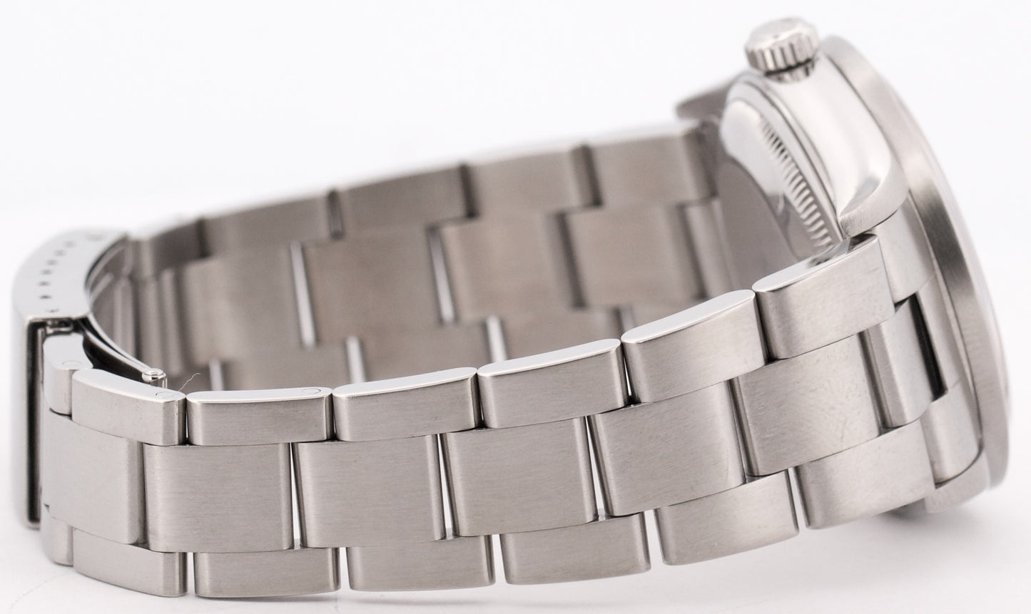 Rolex Oyster Perpetual Date 34mm SILVER Stainless Steel Oyster NO-HOLES 15210