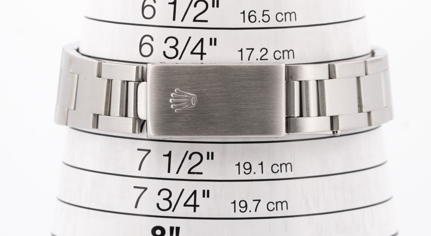 Rolex Oyster Perpetual Date 34mm SILVER Stainless Steel Oyster NO-HOLES 15210