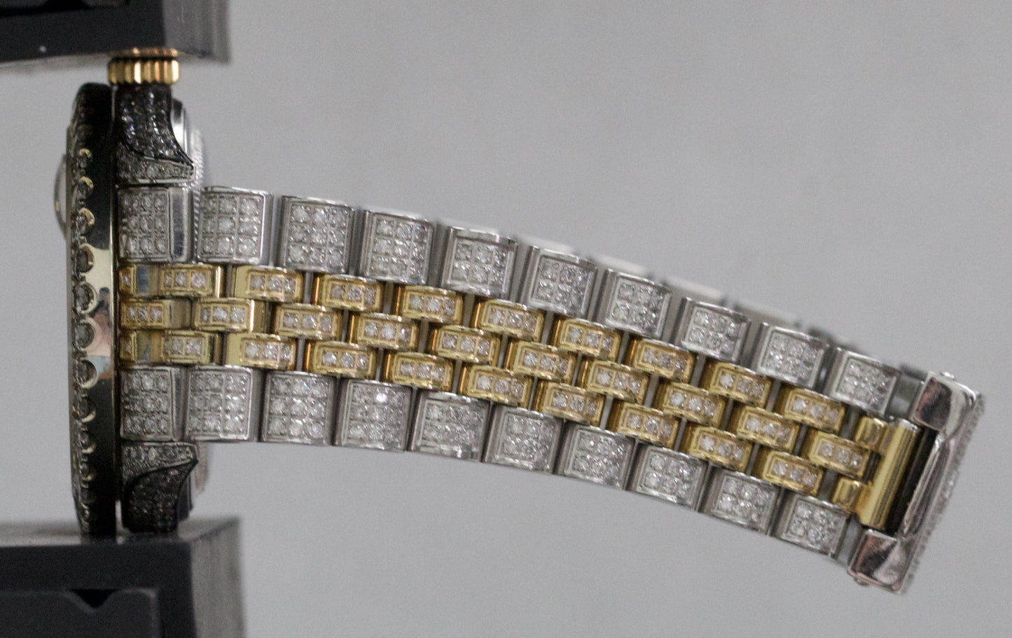 Rolex DateJust 36mm PAVE DIAMOND ROMAN 18K Gold Two-Tone Steel JUBILEE 16013