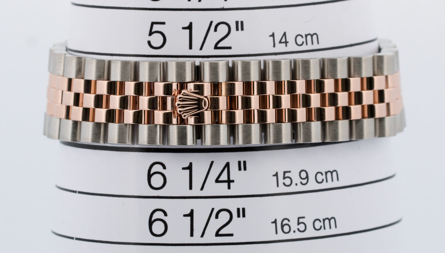 Rolex DateJust RHODIUM DIAMOND 31mm 18k Rose Gold Steel JUBILEE 278341RBR Watch