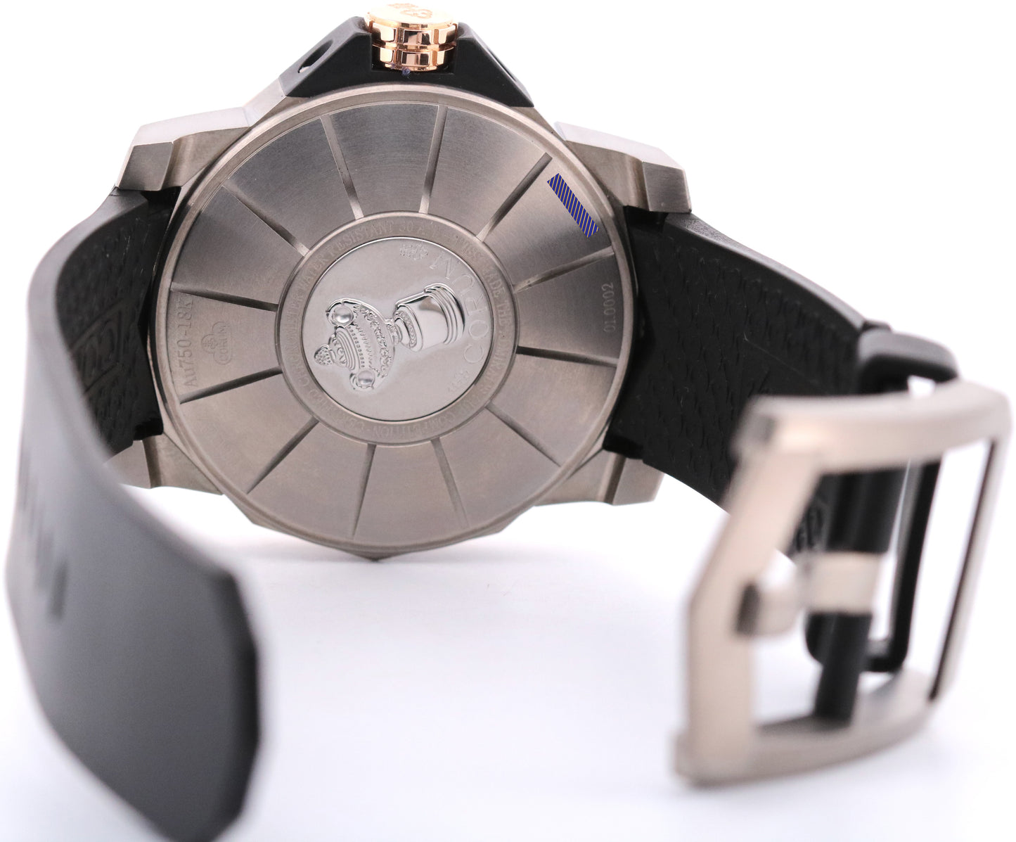 PAPERS Corum Admiral's Cup WHITE 18K Rose Gold Titanium Rubber 01.0002 48mm BOX